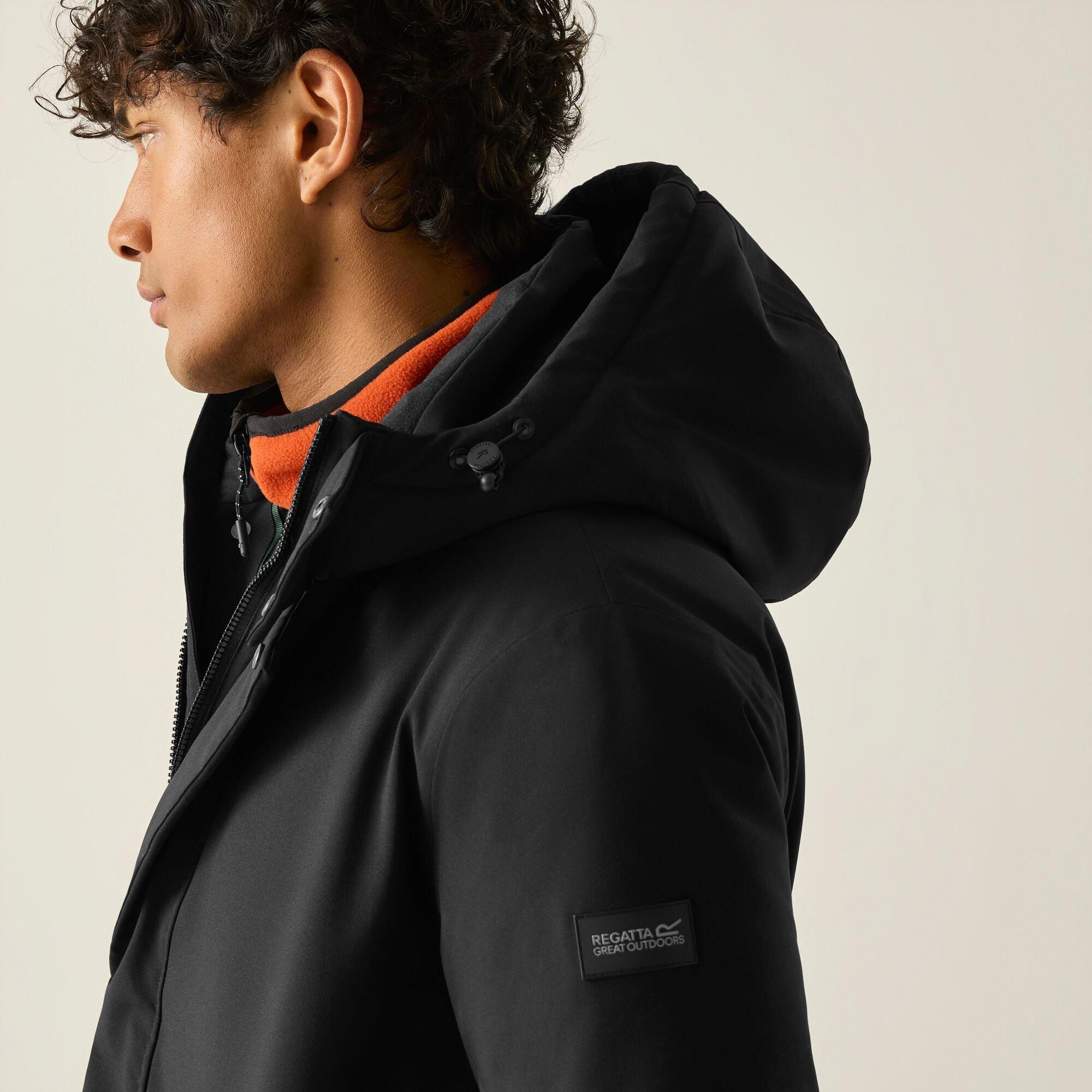 Black - Regatta - Mens Roan Waterproof Jacket - 8