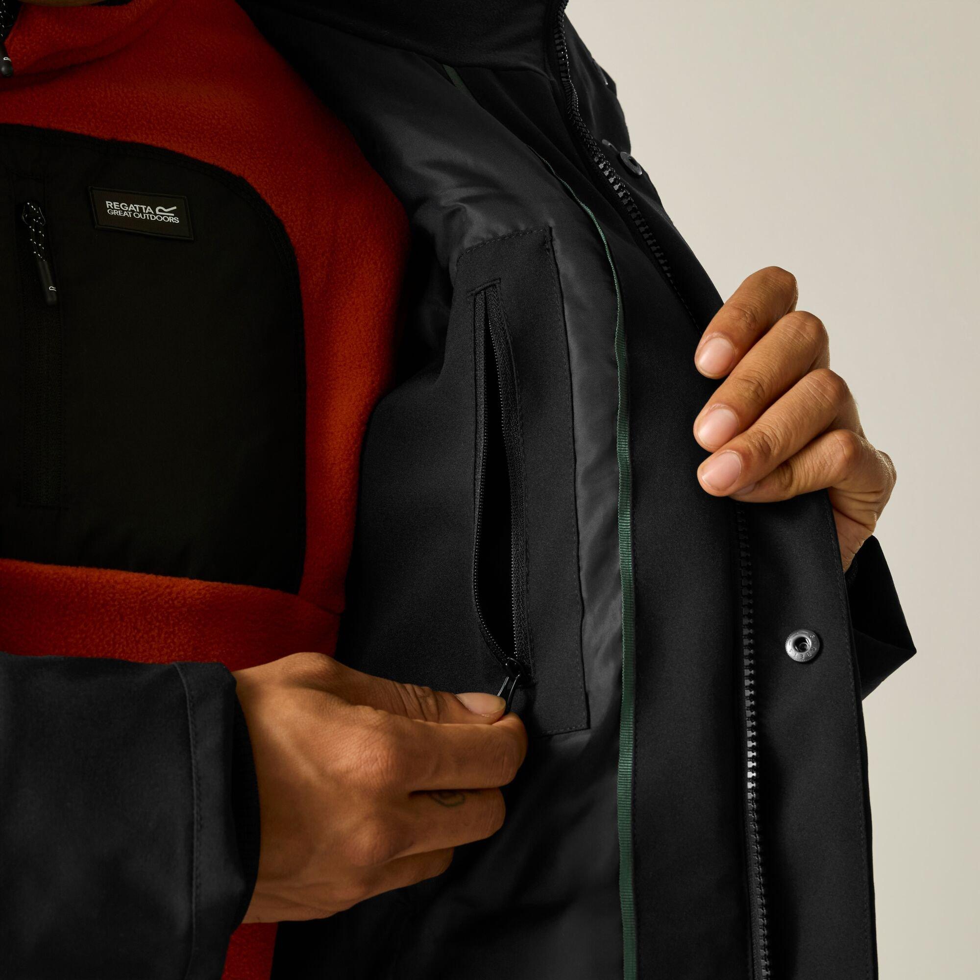 Black - Regatta - Mens Roan Waterproof Jacket - 9