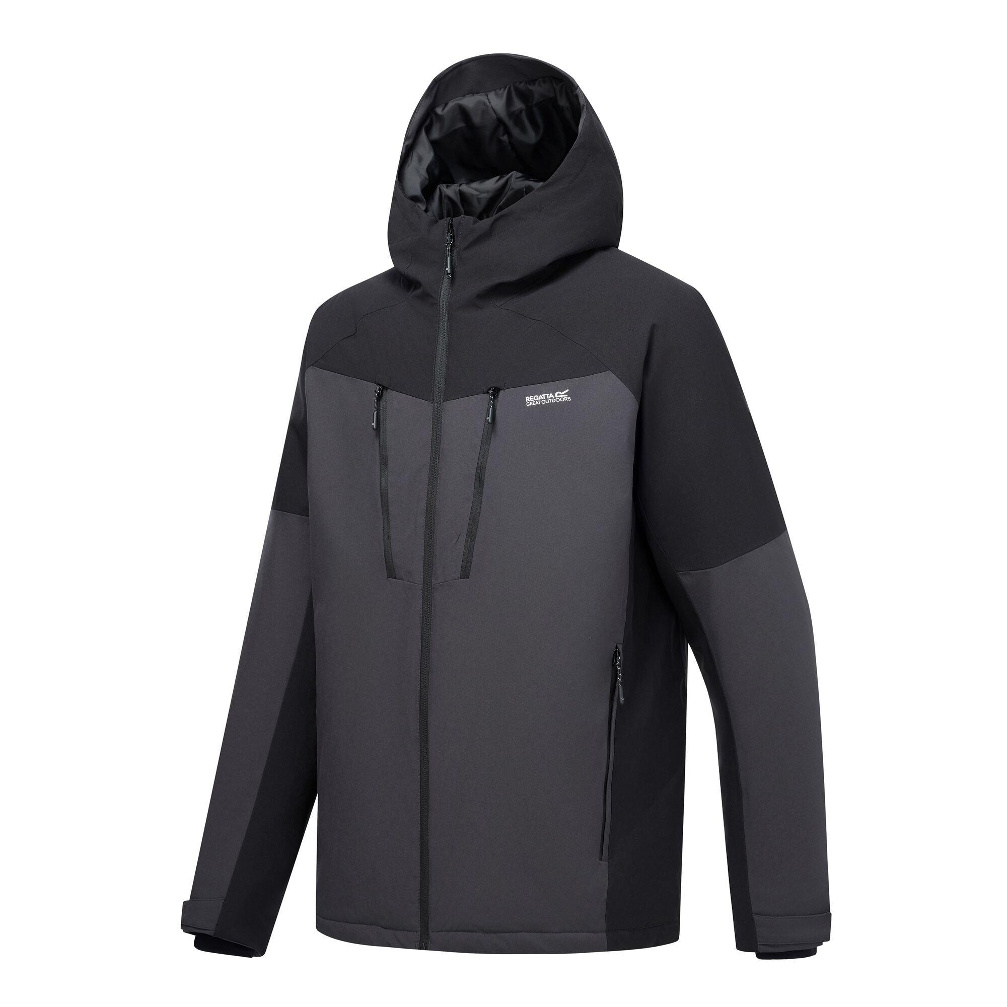 Ash/Black - Regatta - Mens Highton Stretch Padded Waterproof Jacket - 11