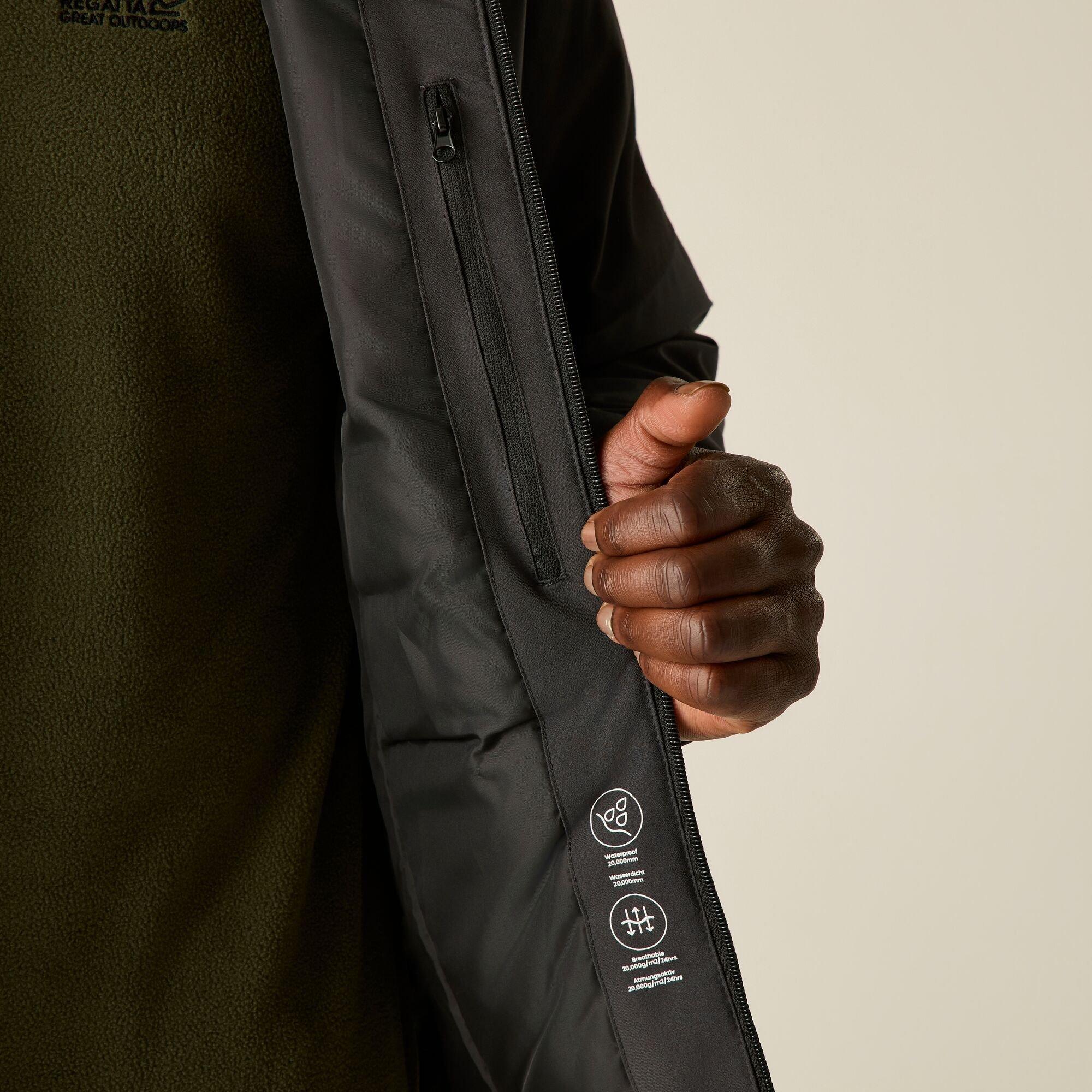 Ash/Black - Regatta - Mens Highton Stretch Padded Waterproof Jacket - 8
