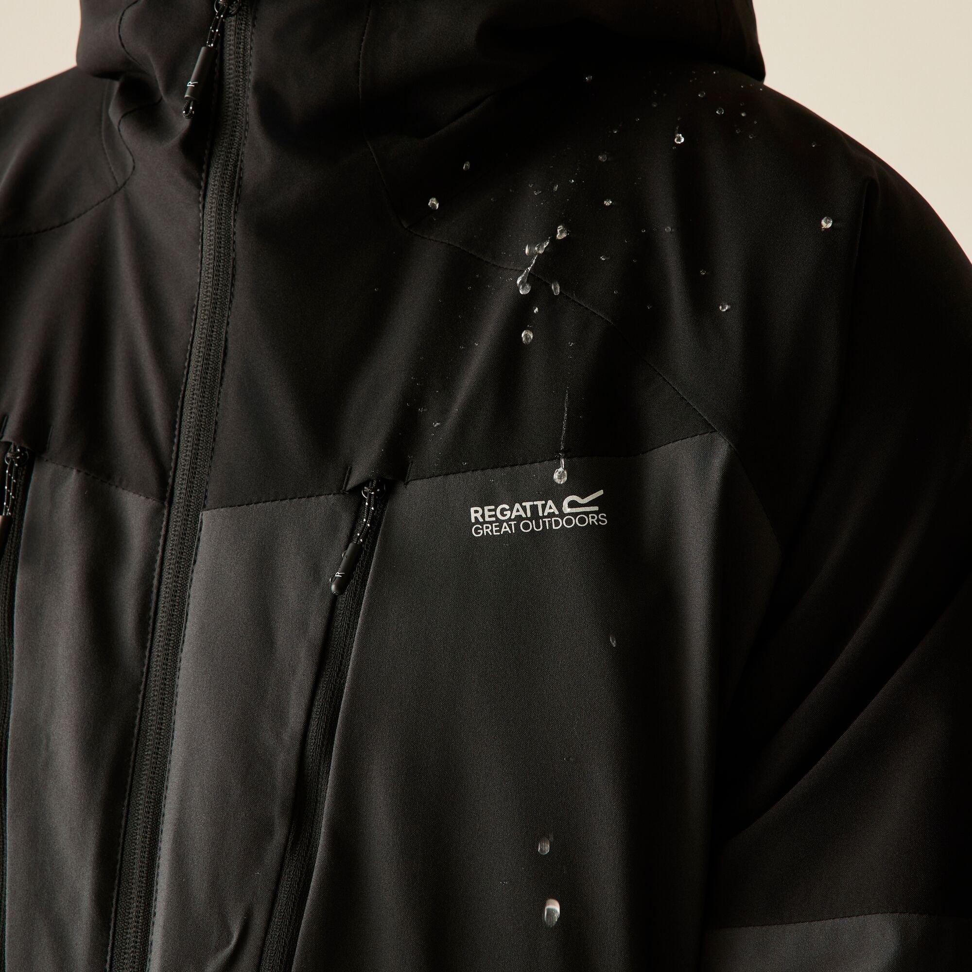 Ash/Black - Regatta - Mens Highton Stretch Padded Waterproof Jacket - 9