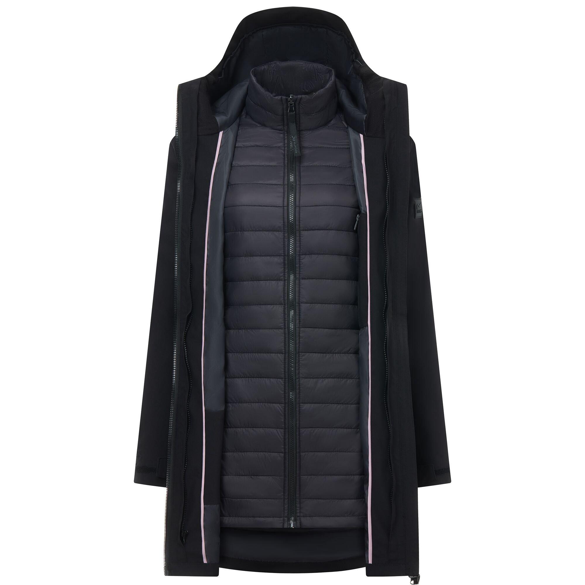 Black(Ash) - Regatta - Womens Denbury Waterproof 3-in-1 Jacket - 11