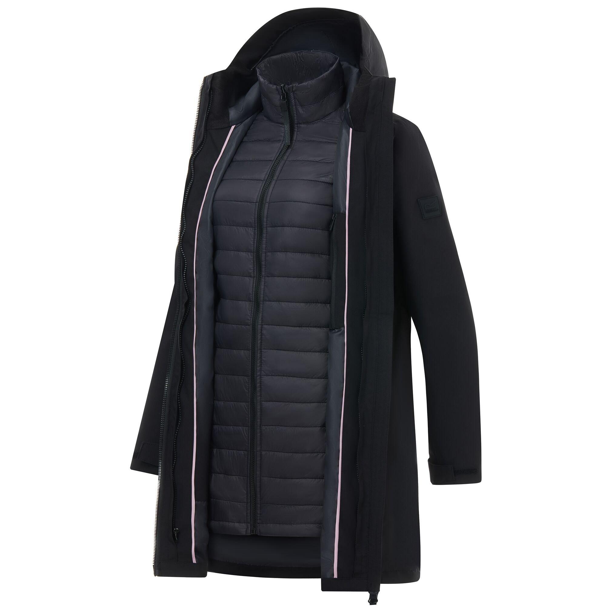 Black(Ash) - Regatta - Womens Denbury Waterproof 3-in-1 Jacket - 13