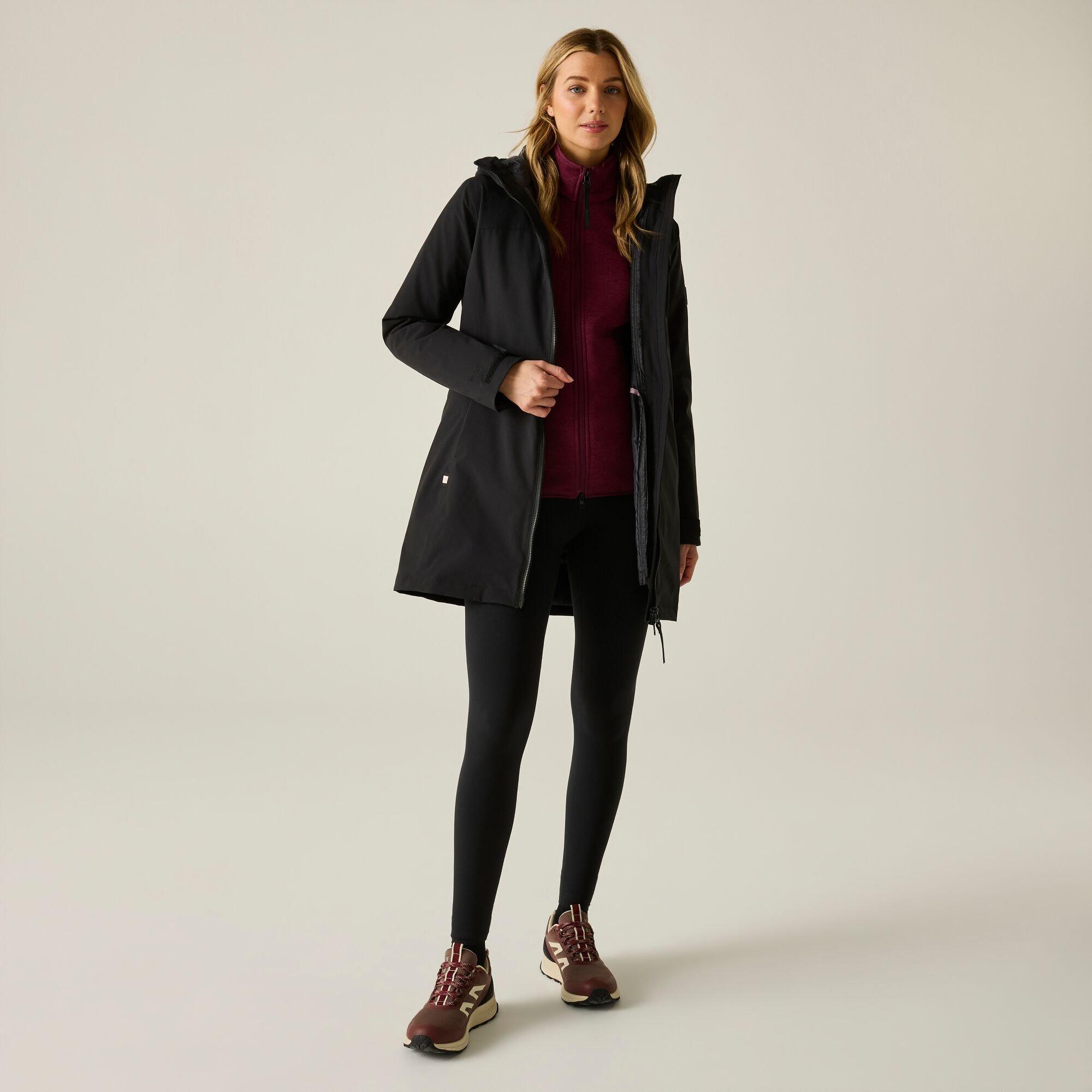 Black(Ash) - Regatta - Womens Denbury Waterproof 3-in-1 Jacket - 3