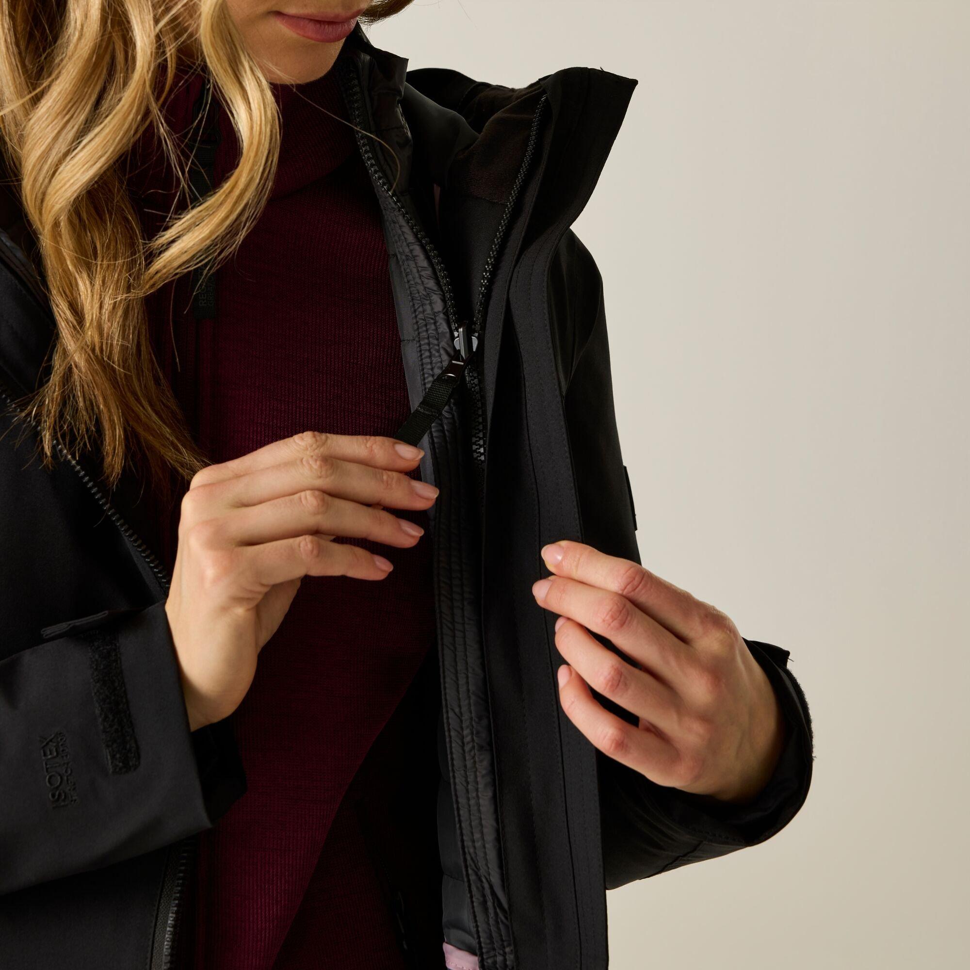 Black(Ash) - Regatta - Womens Denbury Waterproof 3-in-1 Jacket - 7