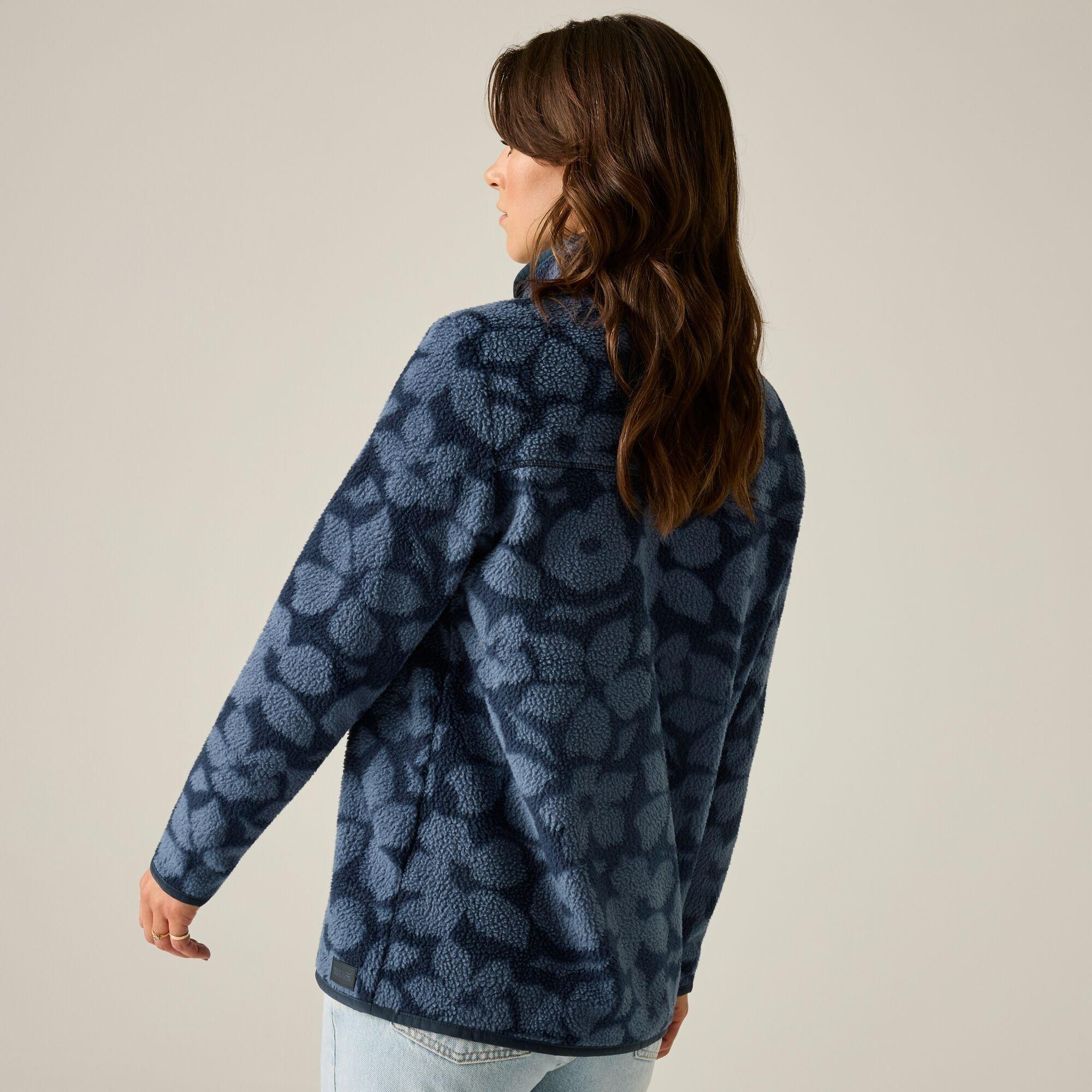 Navy Shadow Flo - Regatta - Womens Frankie Borg Half Zip Fleece - 3
