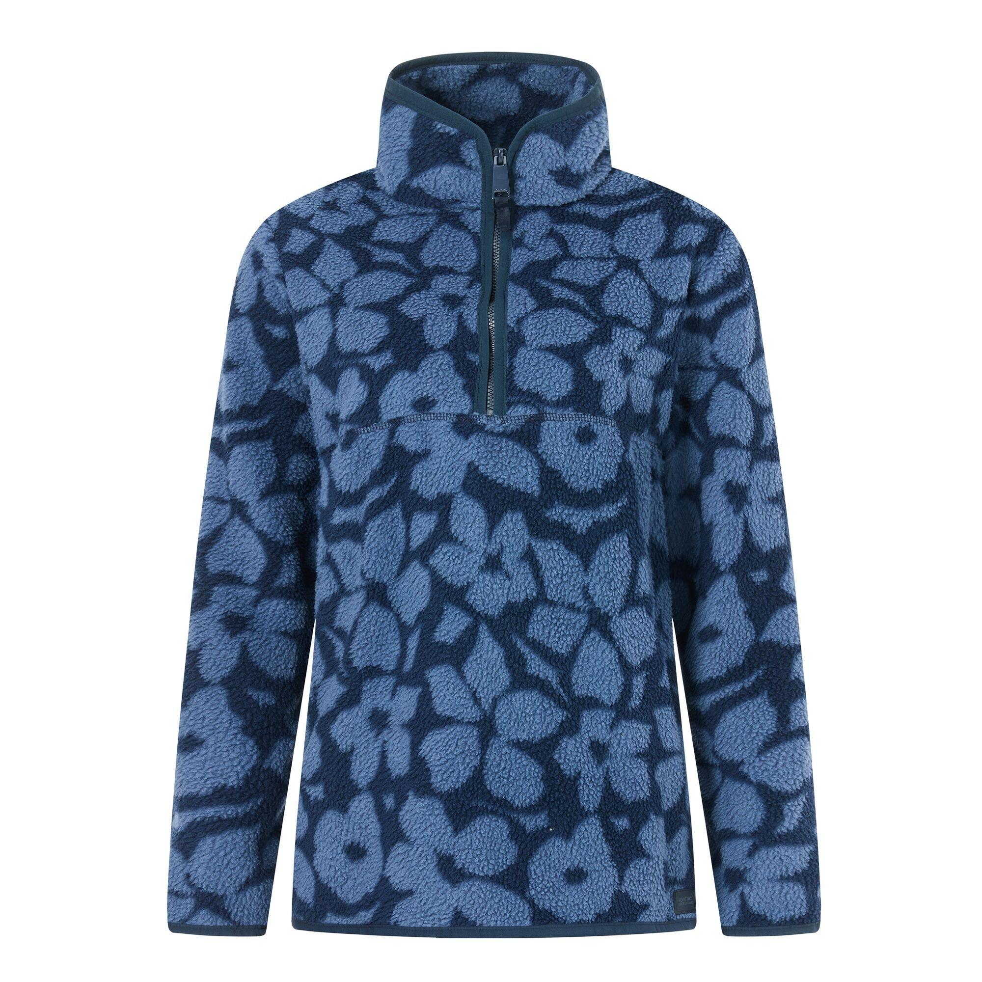 Navy Shadow Flo - Regatta - Womens Frankie Borg Half Zip Fleece - 7