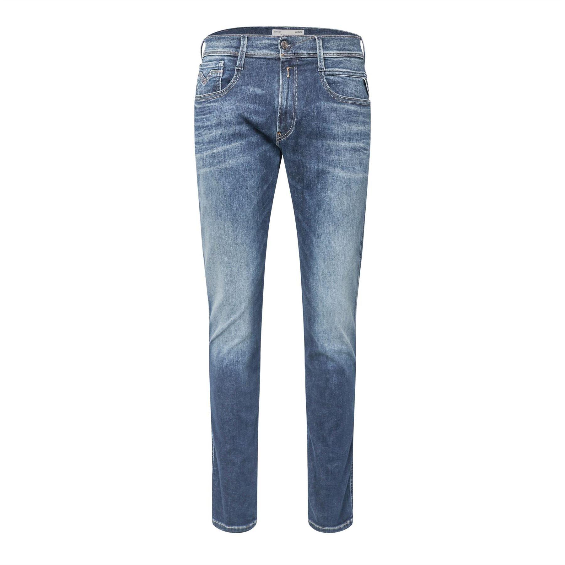 Blue - Replay - Anbass Slim-Fit Jeans - 1
