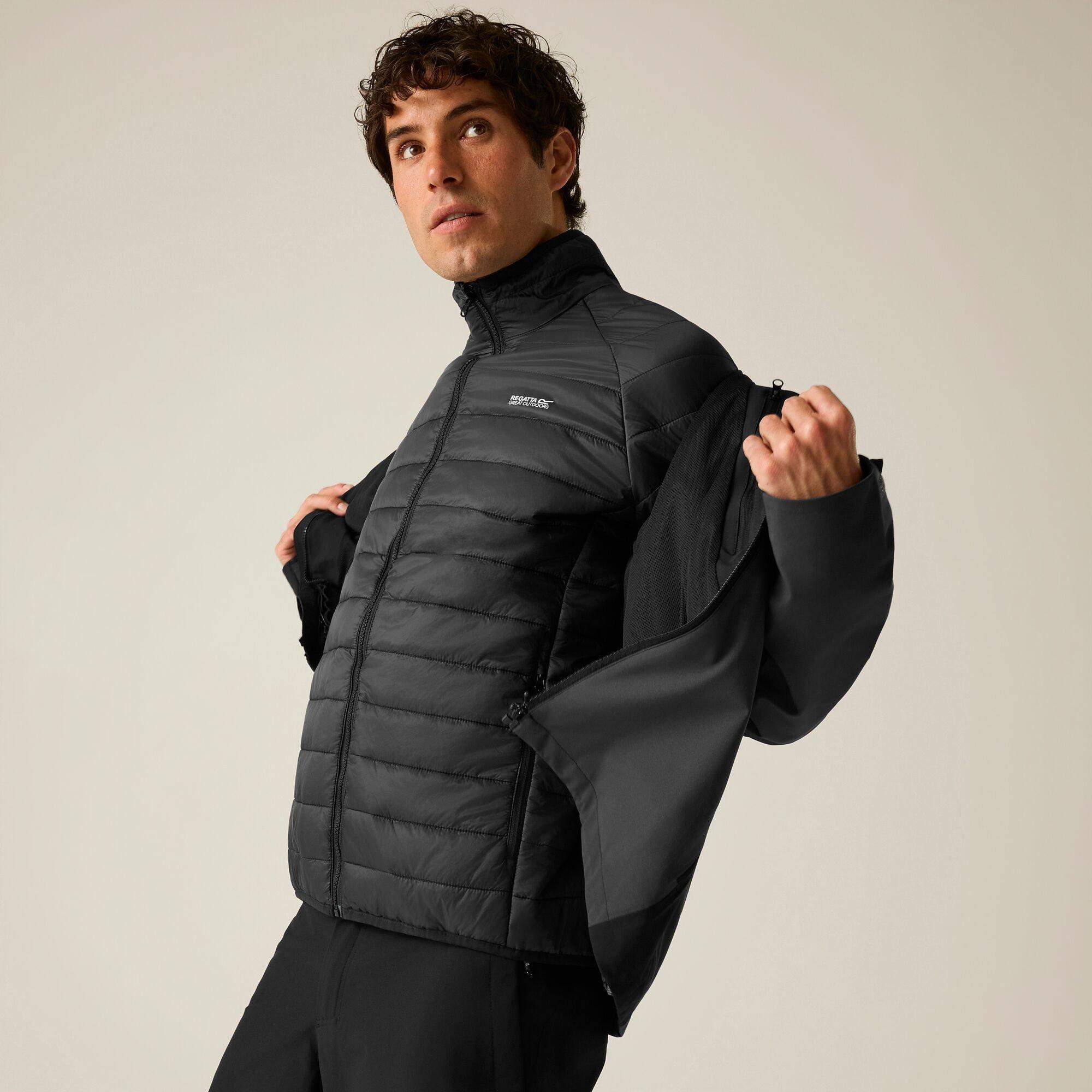 Ash/Black - Regatta - Mens Wentwood Waterproof 3-in-1 Jacket - 4