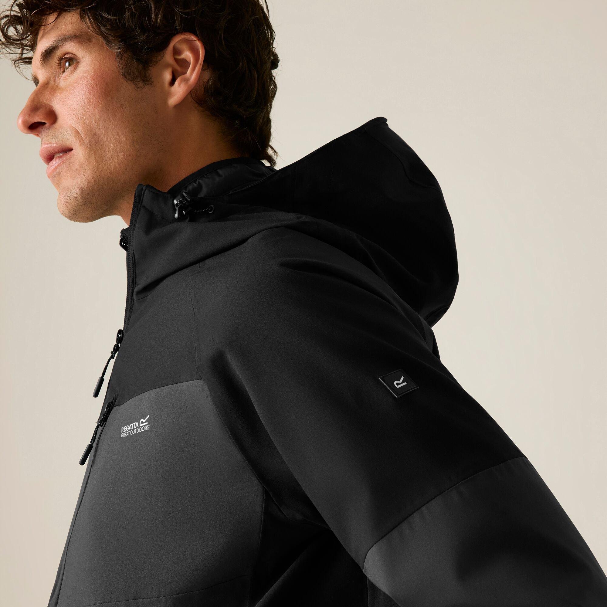Ash/Black - Regatta - Mens Wentwood Waterproof 3-in-1 Jacket - 8