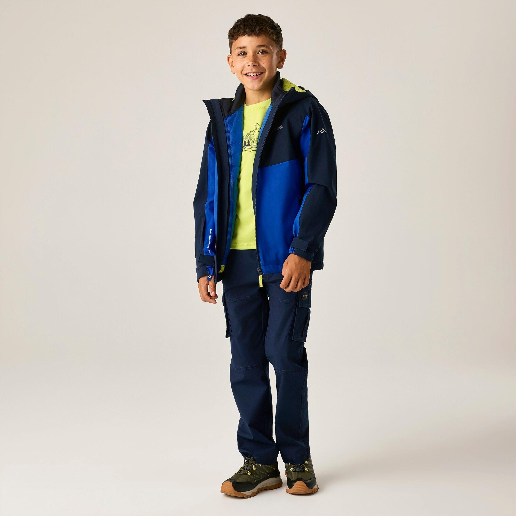 Navy/Olympian B - Regatta - Boys Trektain Waterproof 3-in-1 Jacket - 1