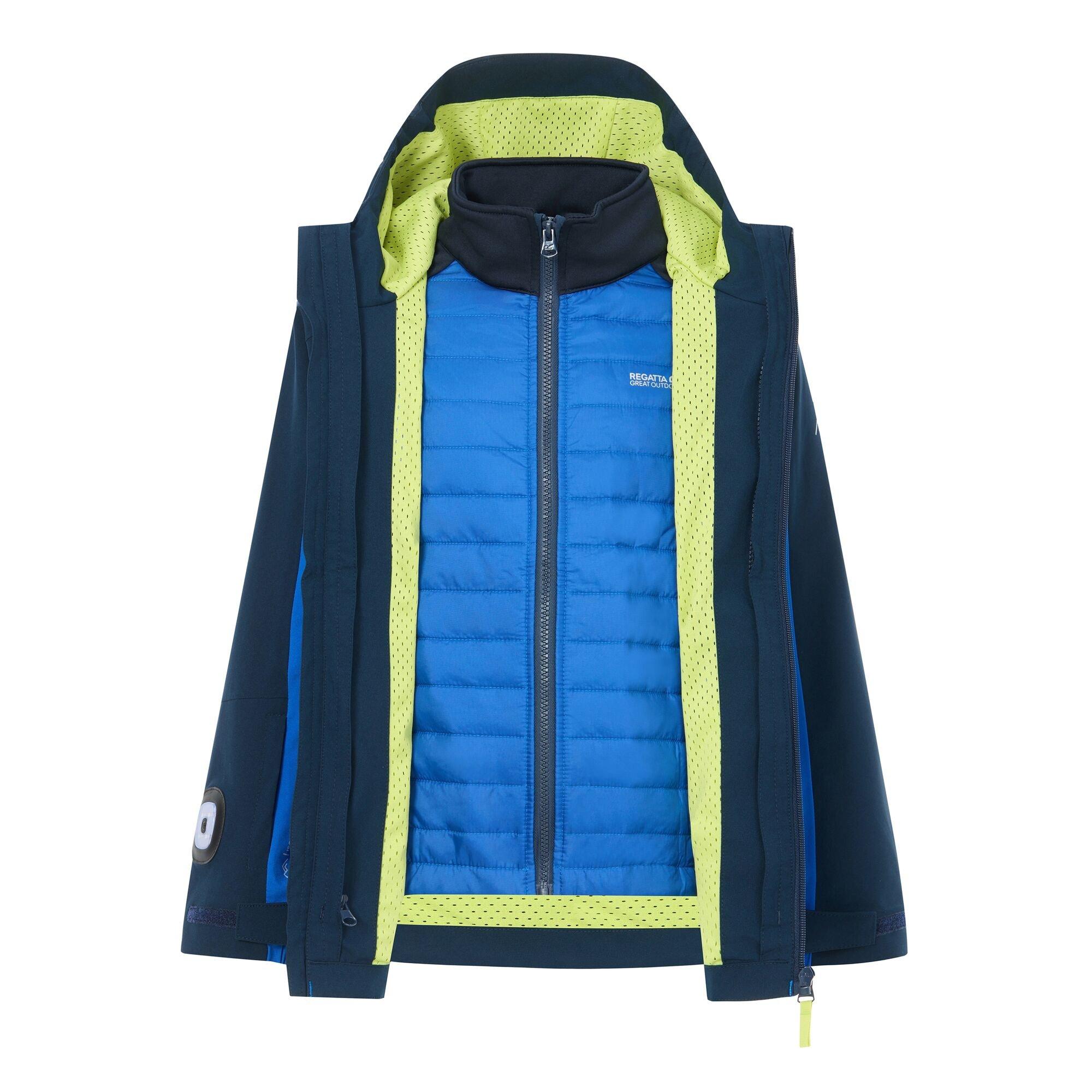 Navy/Olympian B - Regatta - Boys Trektain Waterproof 3-in-1 Jacket - 13