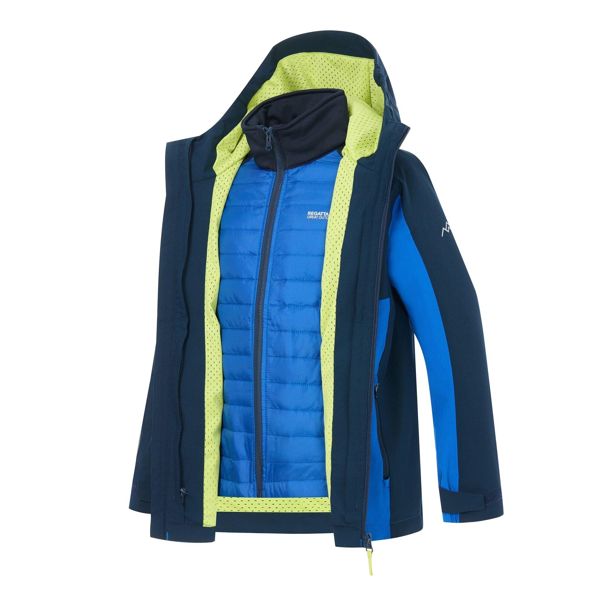 Navy/Olympian B - Regatta - Boys Trektain Waterproof 3-in-1 Jacket - 14