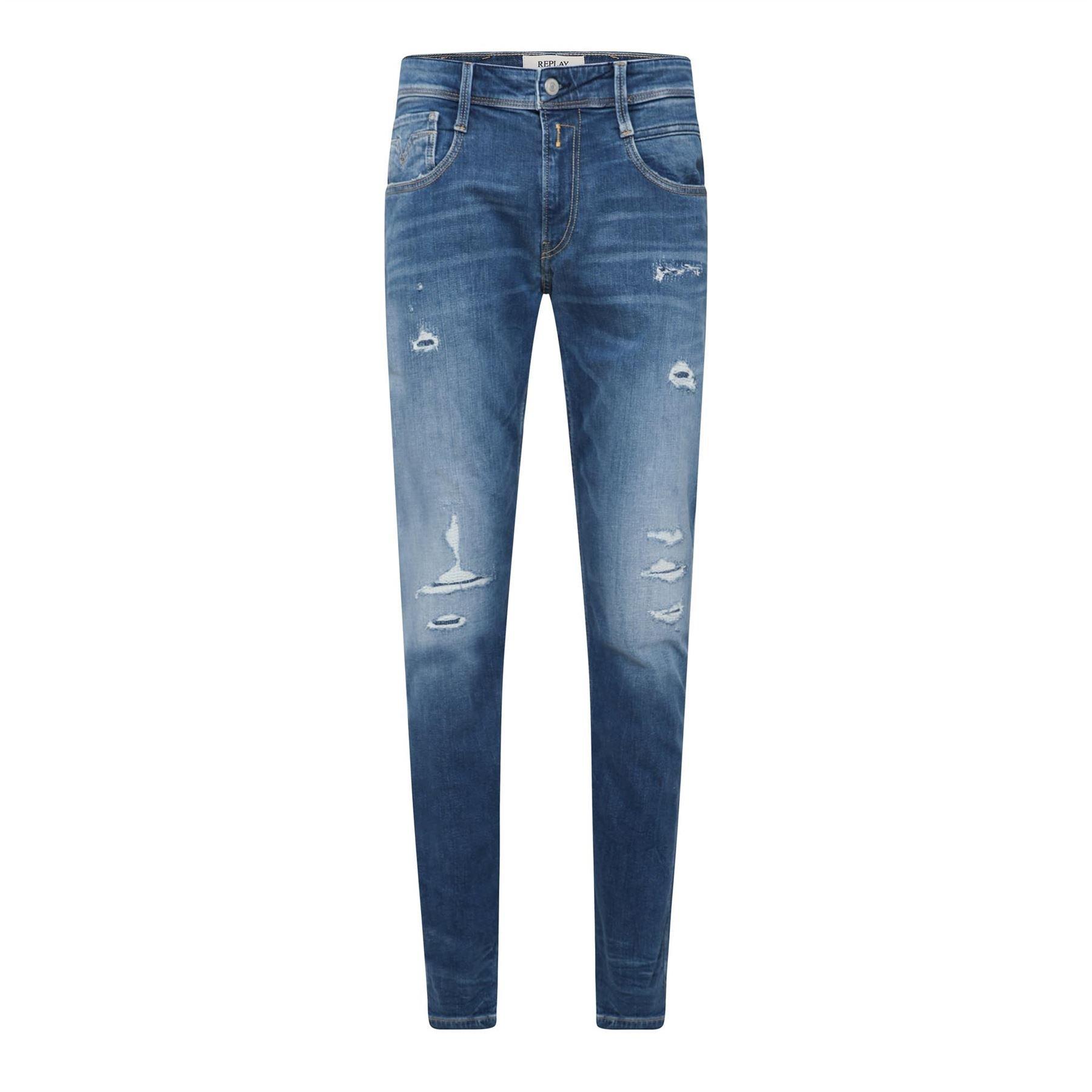 Blue - Replay - Anbass Slim-Fit Jeans - 1