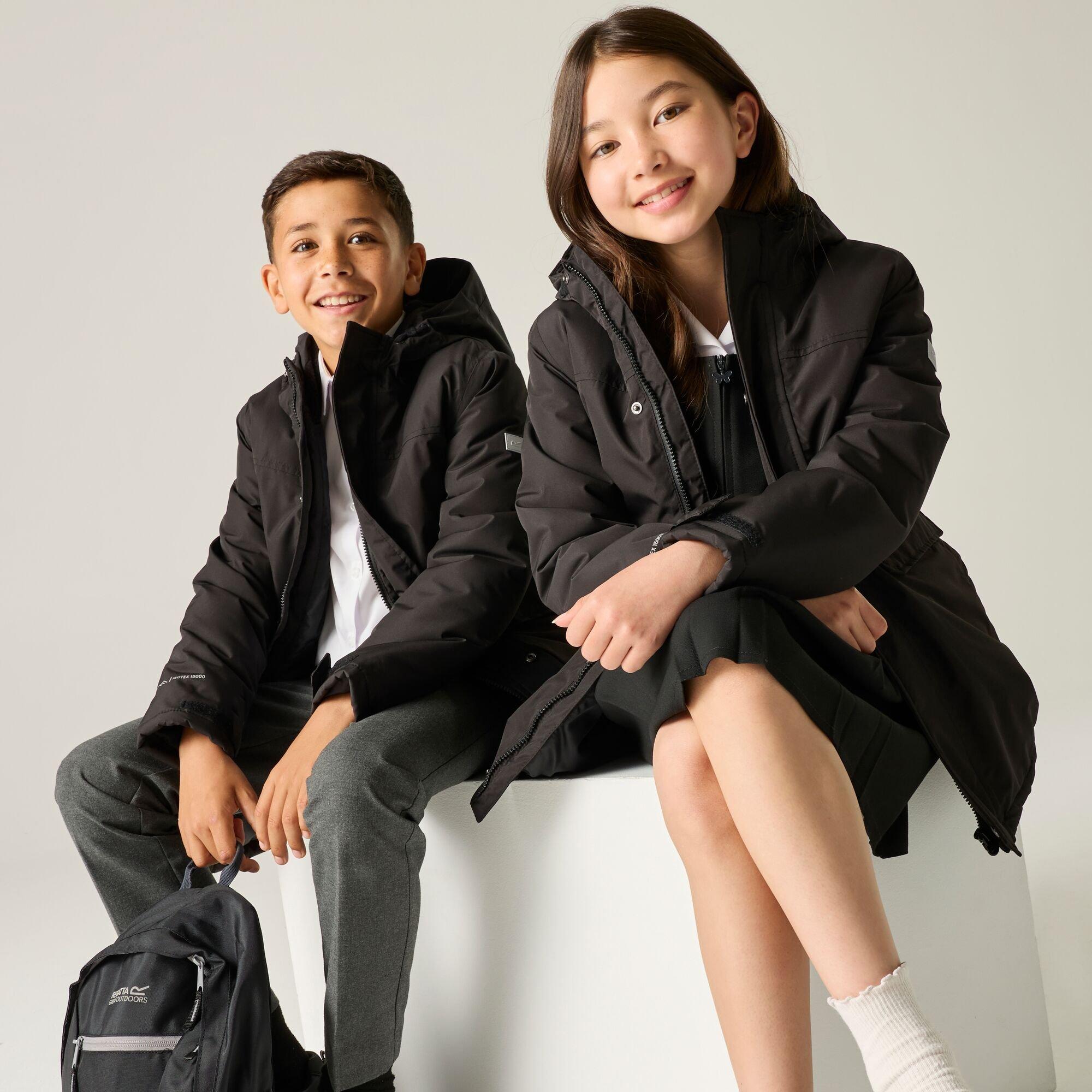 Black - Regatta - Kids Farbank II Waterproof Insulated Jacket - 1