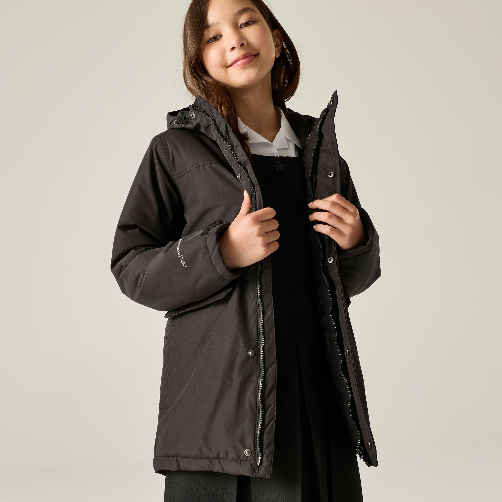 Black - Regatta - Kids Farbank II Waterproof Insulated Jacket - 2