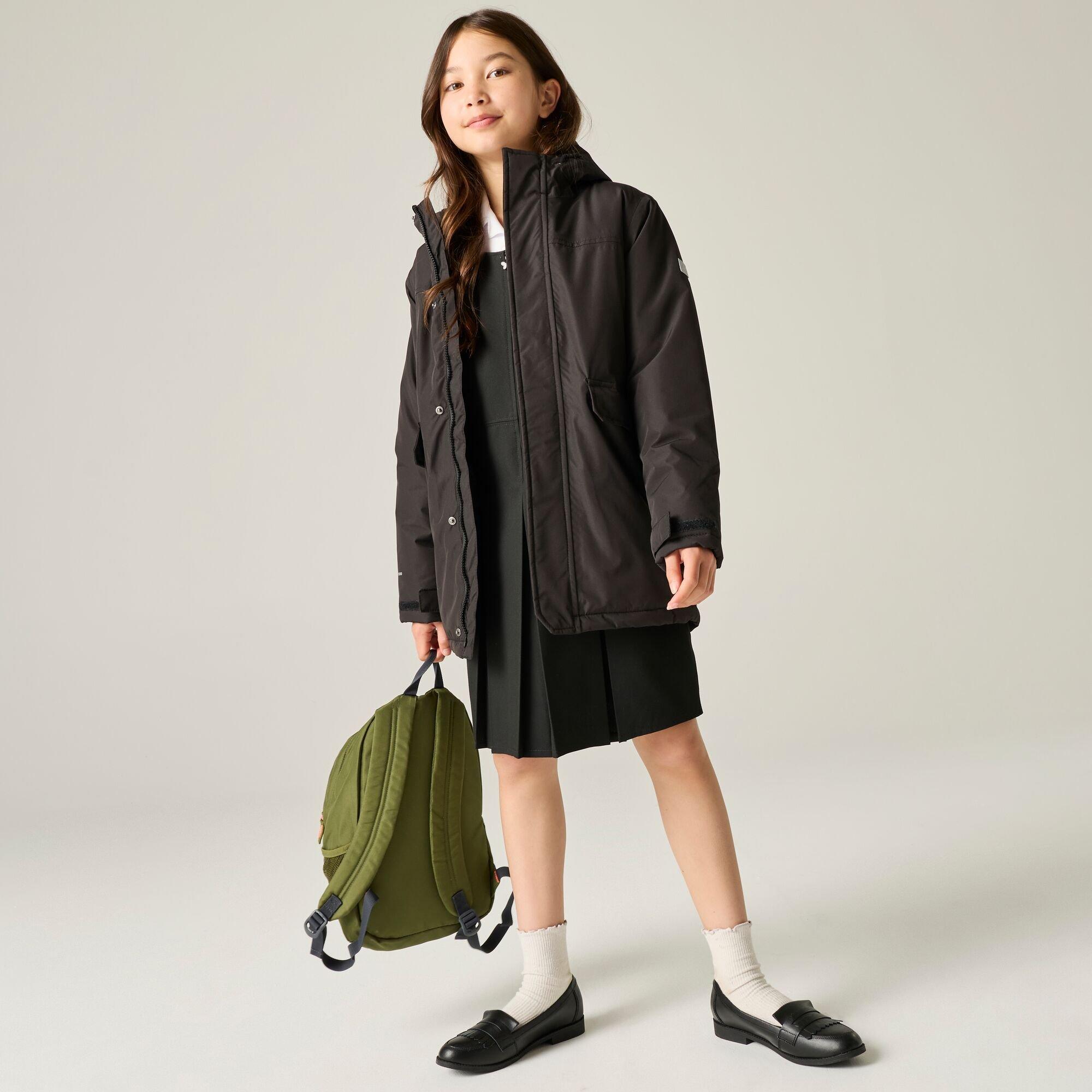 Black - Regatta - Kids Farbank II Waterproof Insulated Jacket - 3
