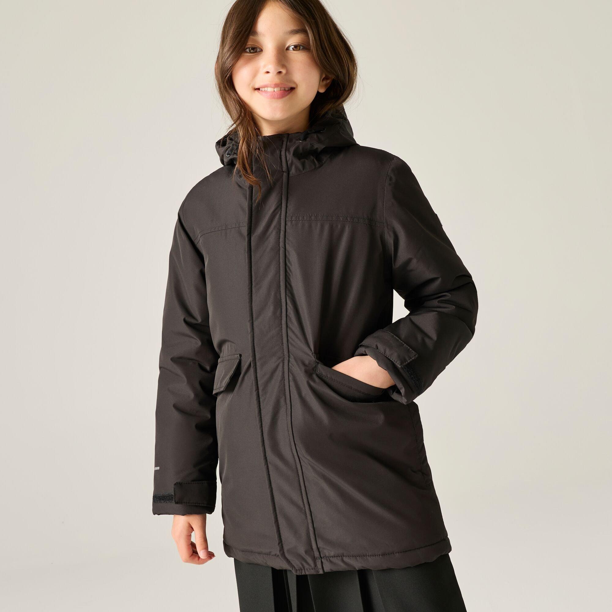 Black - Regatta - Kids Farbank II Waterproof Insulated Jacket - 5
