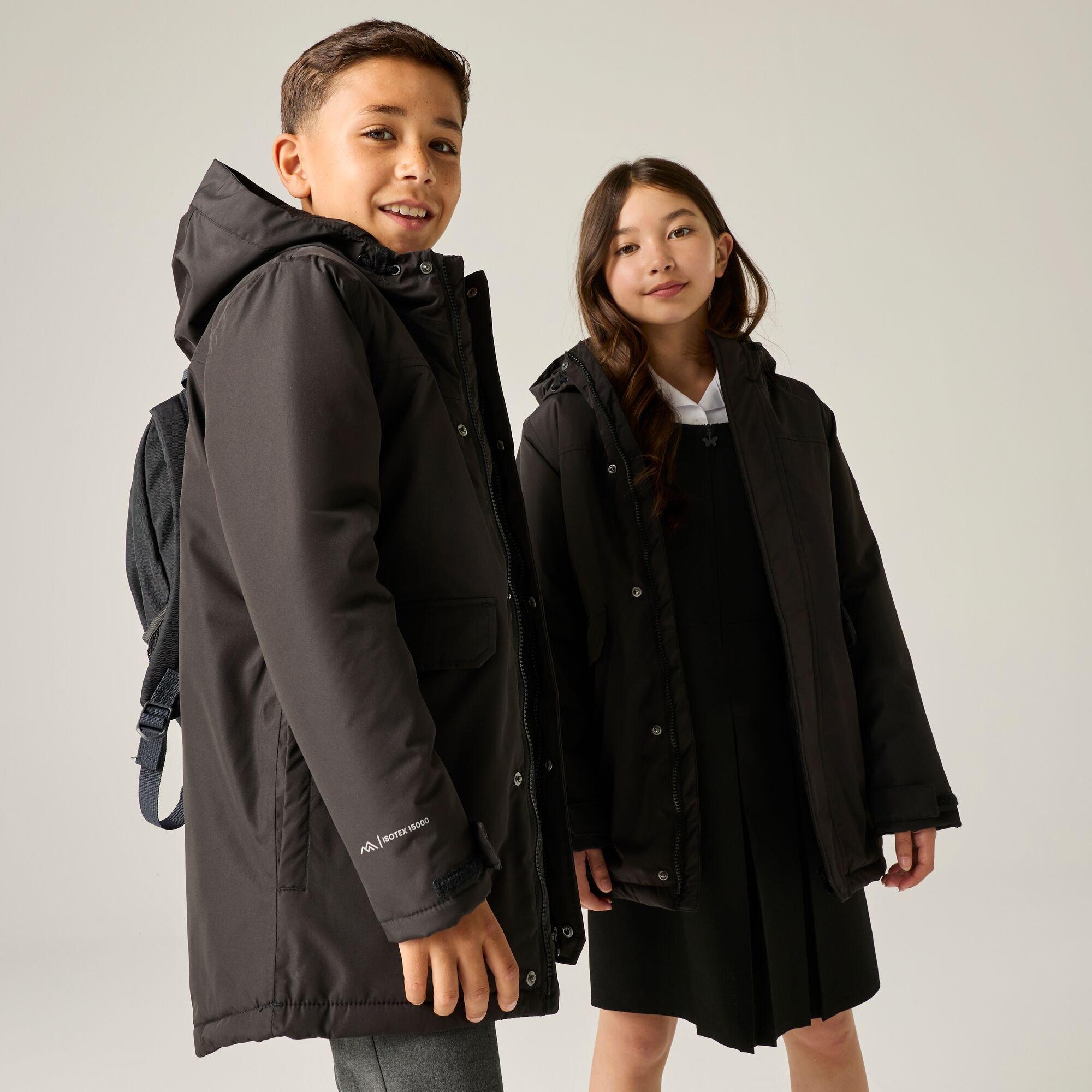 Black - Regatta - Kids Farbank II Waterproof Insulated Jacket - 7