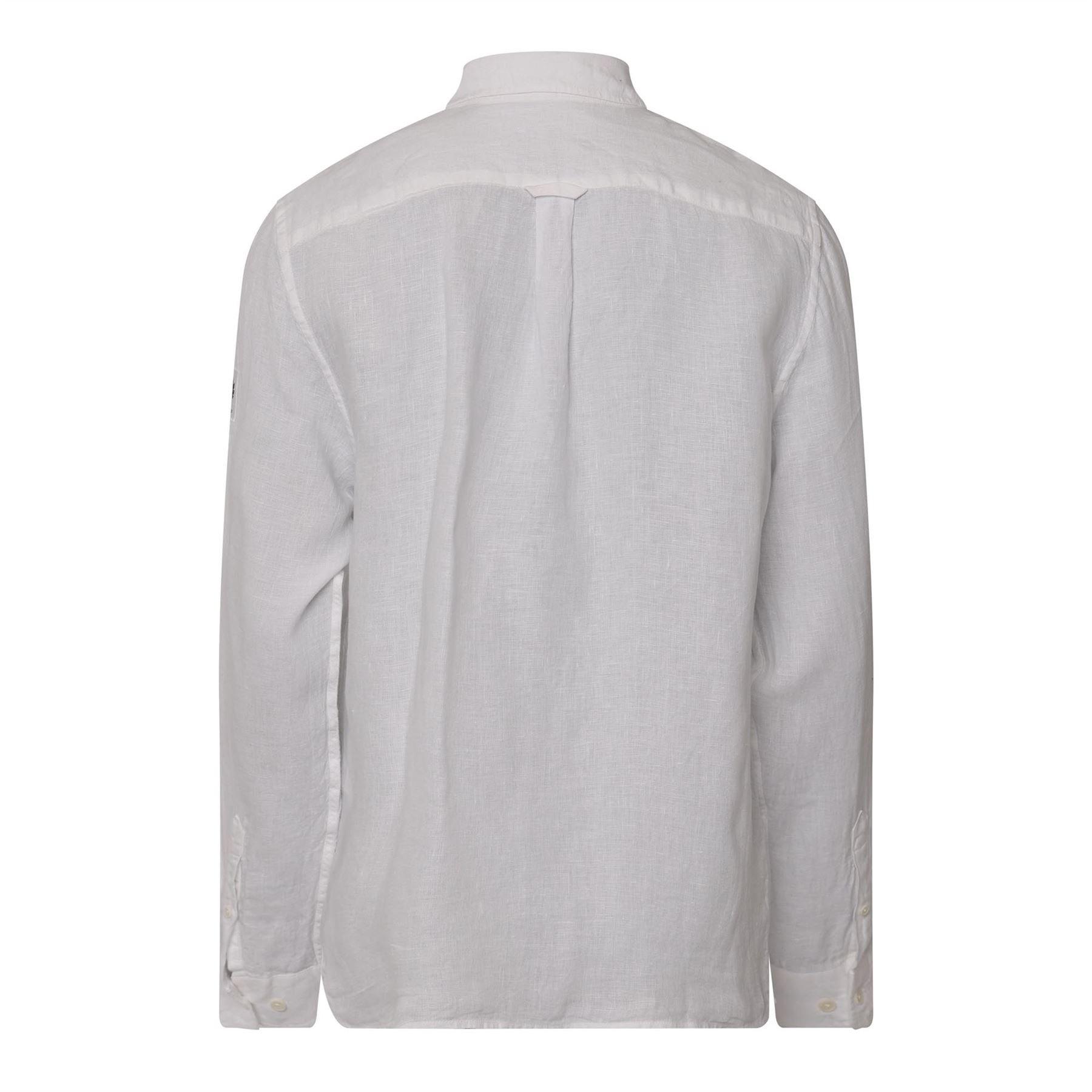 White - Belstaff - Garment Dyed Linen Scale Shirt - 2
