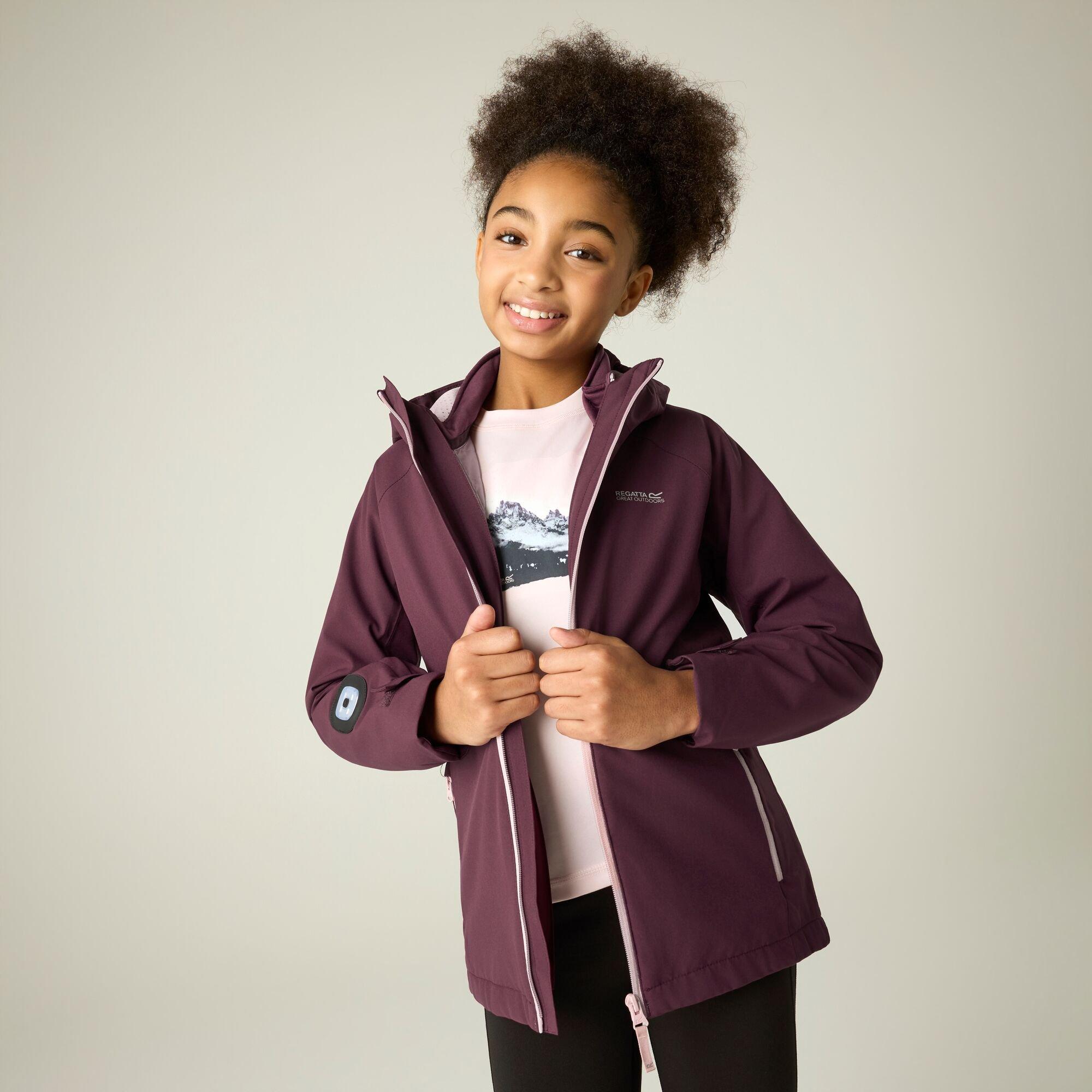 Fig(Powder Lila - Regatta - Girls Trektain Waterproof 3-in-1 Jacket - 1