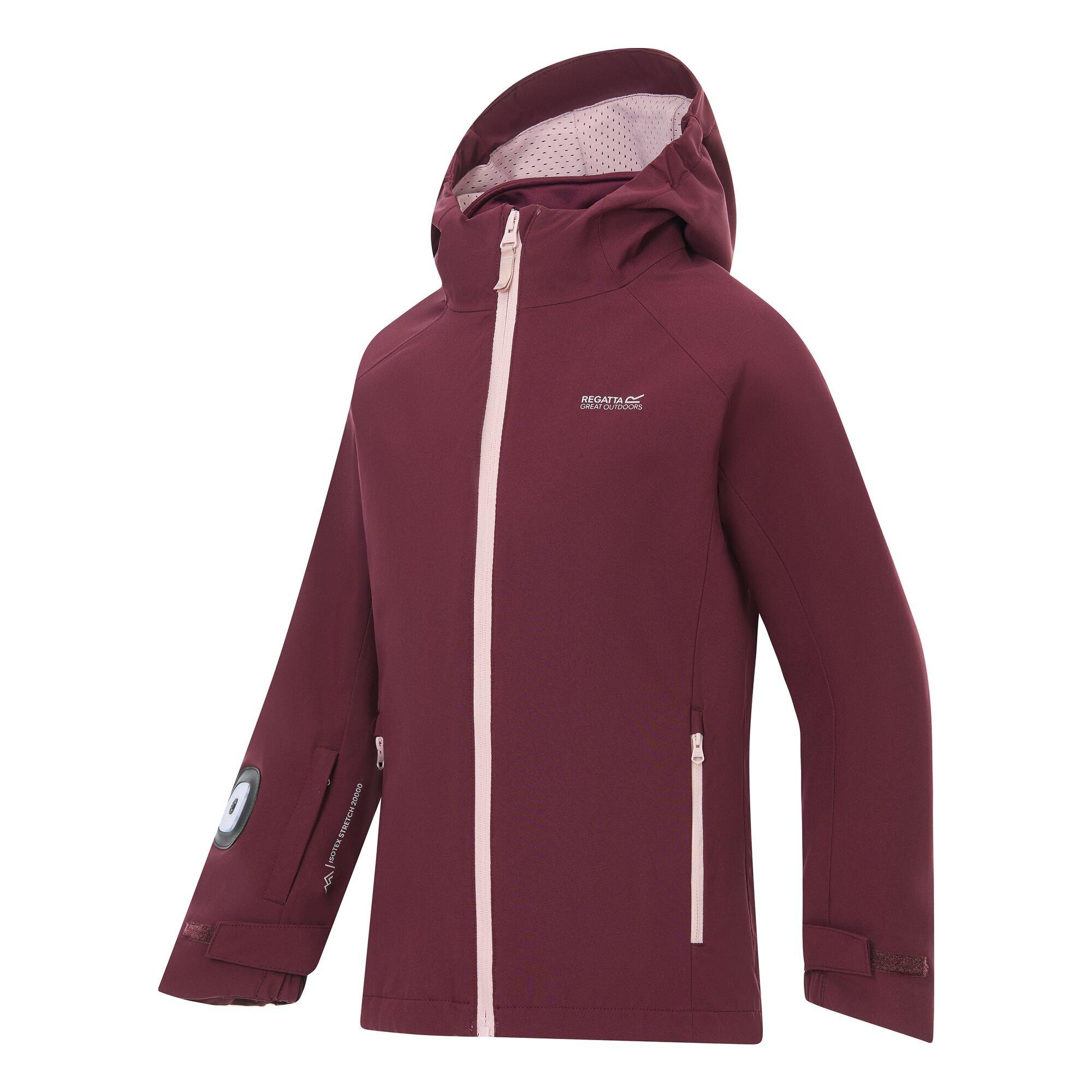 Fig(Powder Lila - Regatta - Girls Trektain Waterproof 3-in-1 Jacket - 11