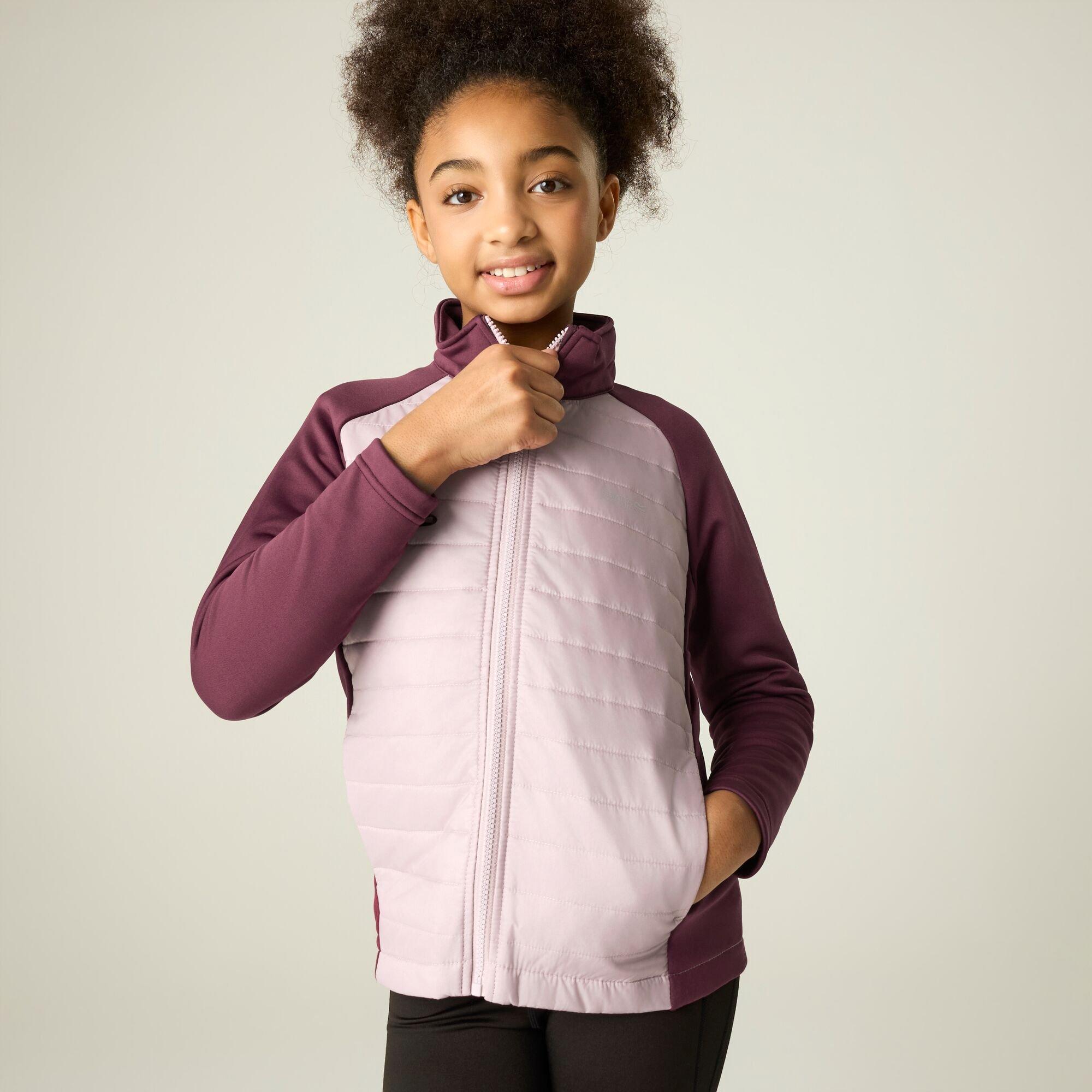 Fig(Powder Lila - Regatta - Girls Trektain Waterproof 3-in-1 Jacket - 7