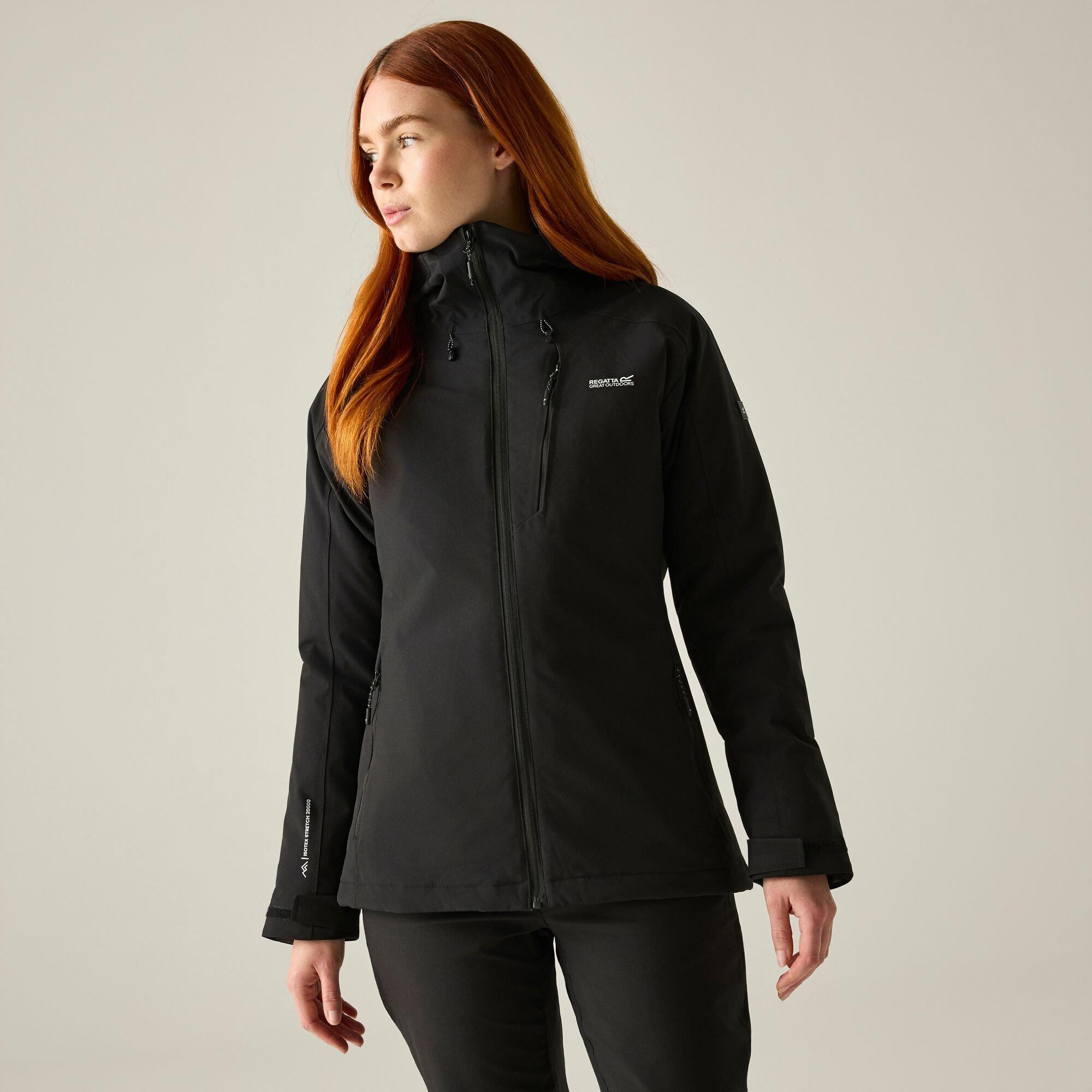 Black - Regatta - Womens Highton Stretch Padded Waterproof Jacket - 1
