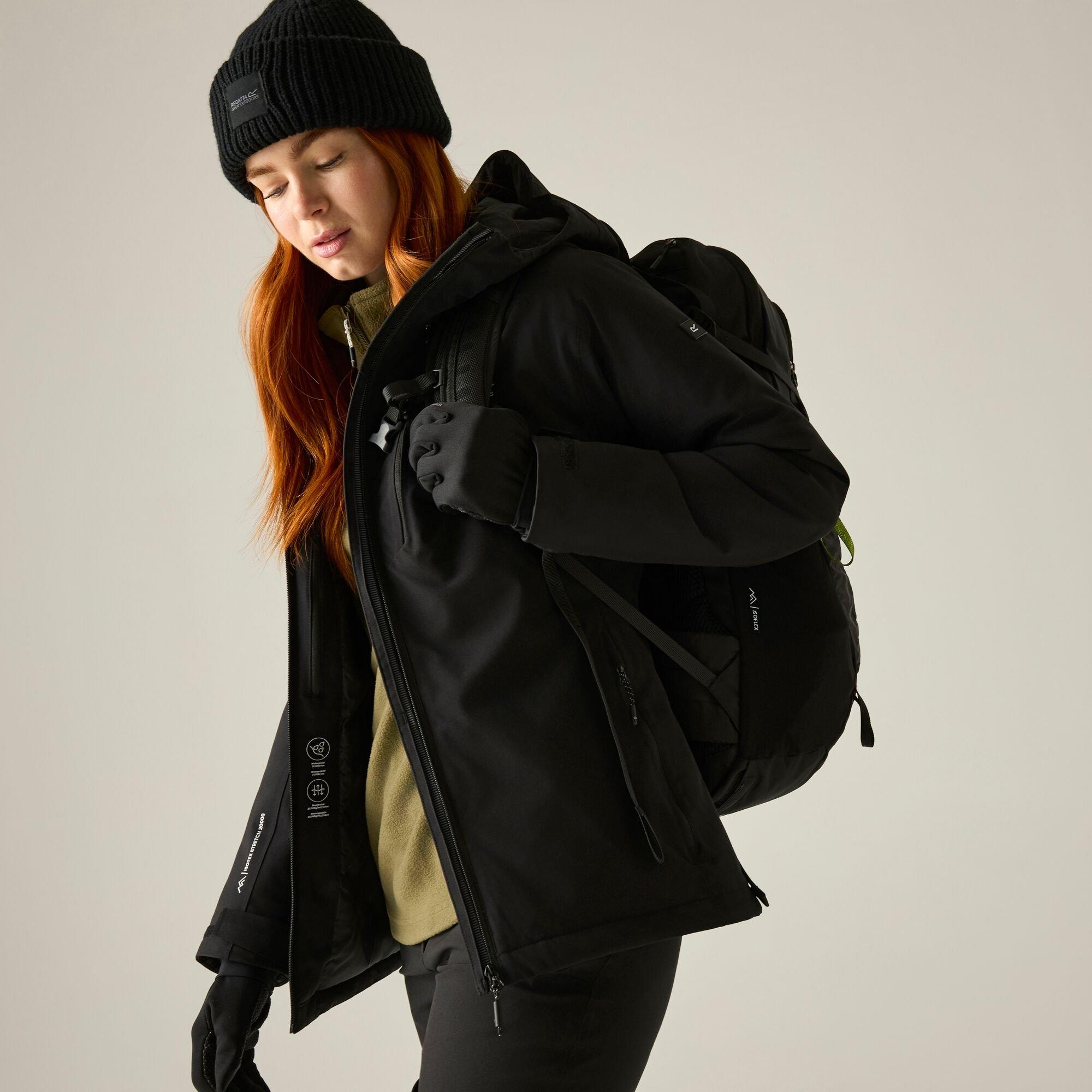 Black - Regatta - Womens Highton Stretch Padded Waterproof Jacket - 2