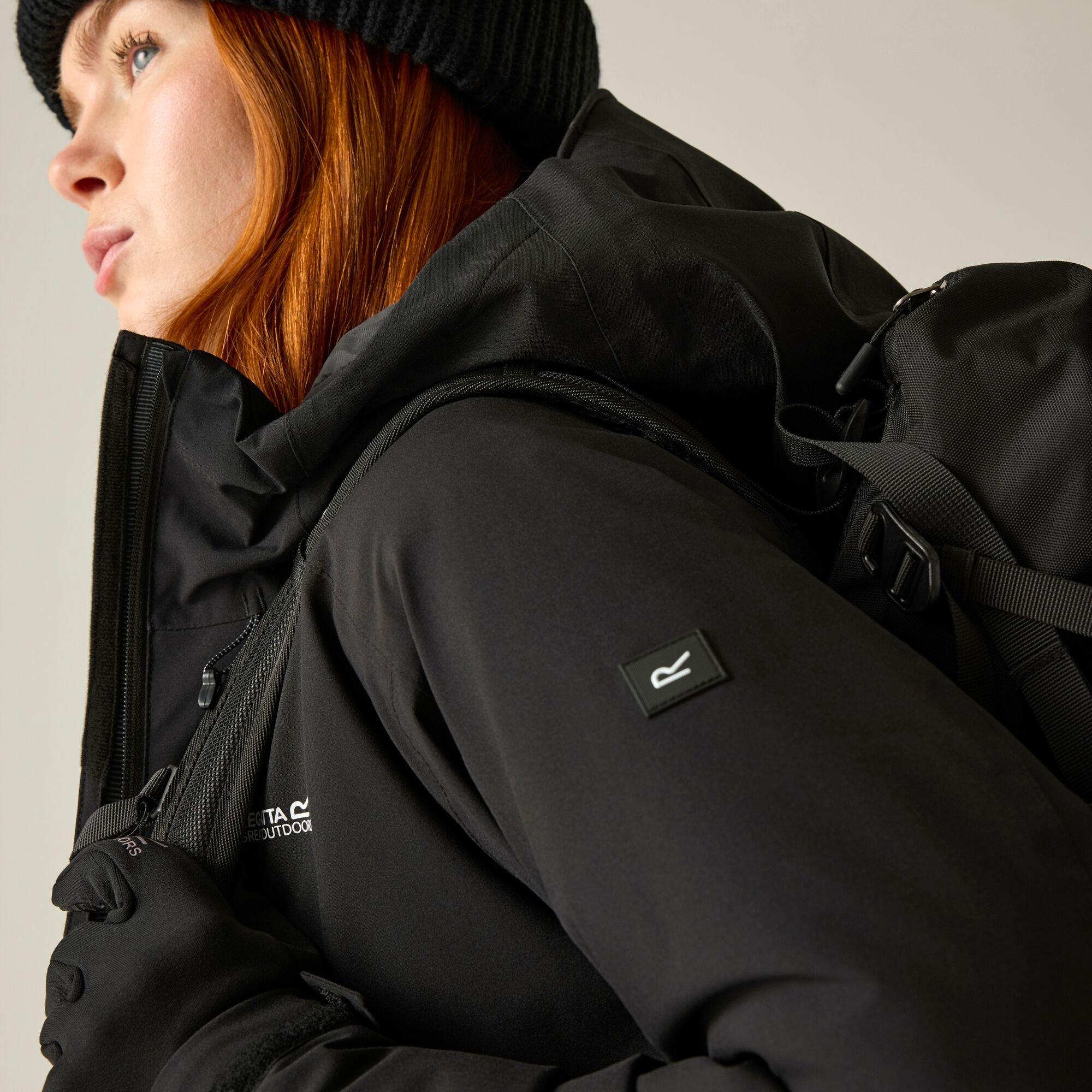 Black - Regatta - Womens Highton Stretch Padded Waterproof Jacket - 6