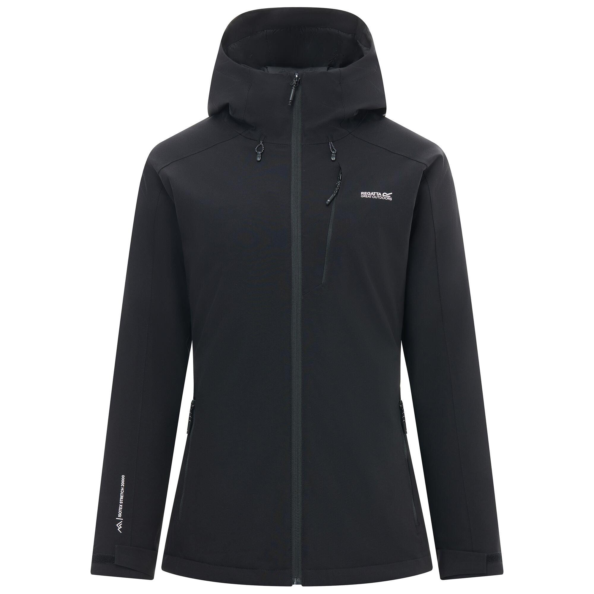 Black - Regatta - Womens Highton Stretch Padded Waterproof Jacket - 10