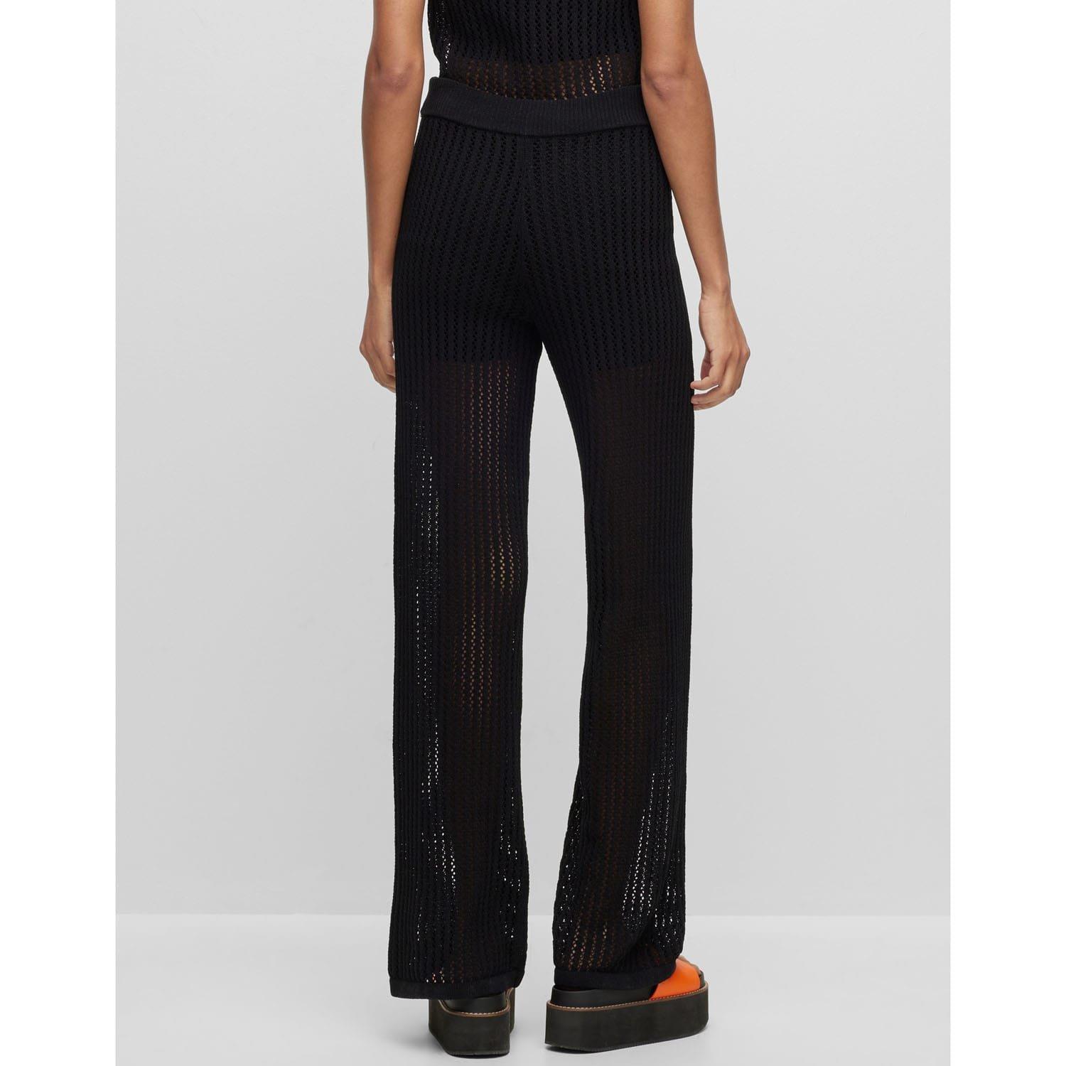 Black - Hugo - Slonise Knitted Trousers - 2