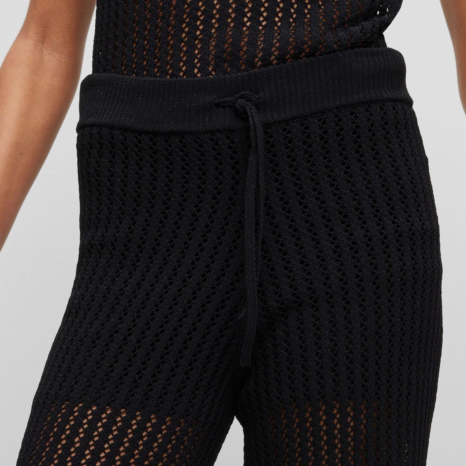 Black - Hugo - Slonise Knitted Trousers - 3