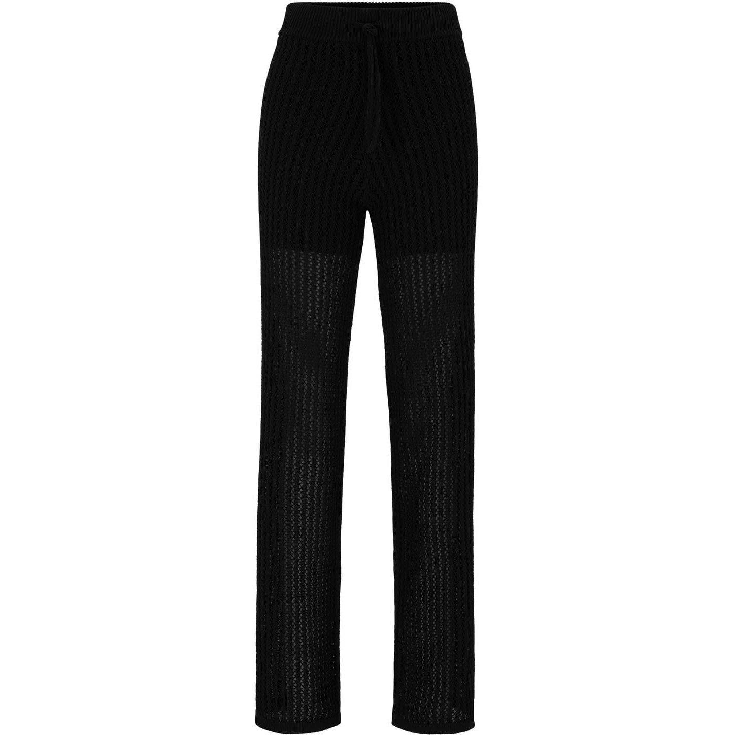 Black - Hugo - Slonise Knitted Trousers - 5