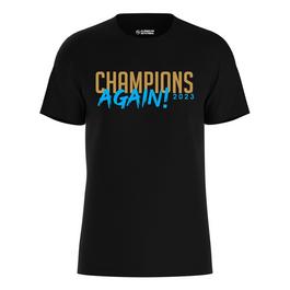 S Draw Man City89 Home Jersey Mens Champions Again 2023 T Shirt