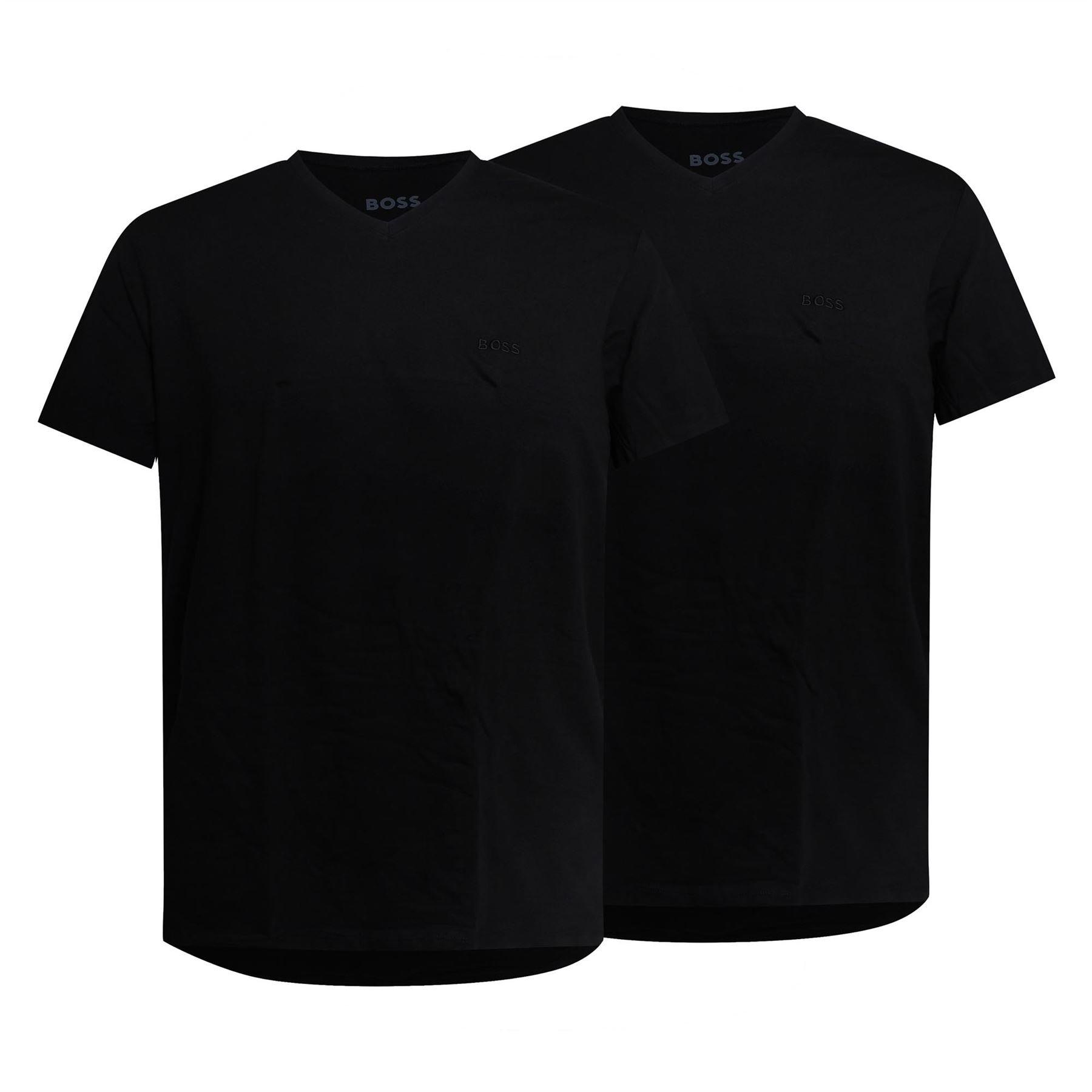 Black - Boss - 2 Pack of Comfort V-Neck T-Shirts - 1