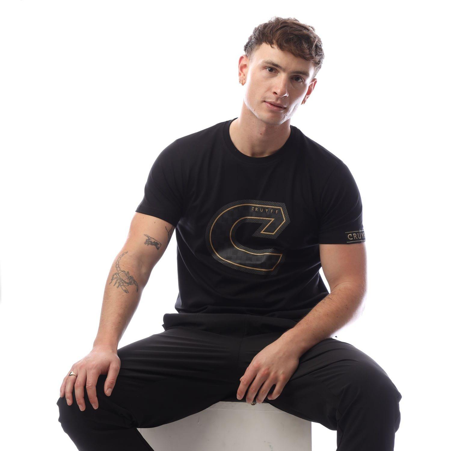 Black Gold - Cruyff - Fuzeknit C-Logo T-Shirt - 4