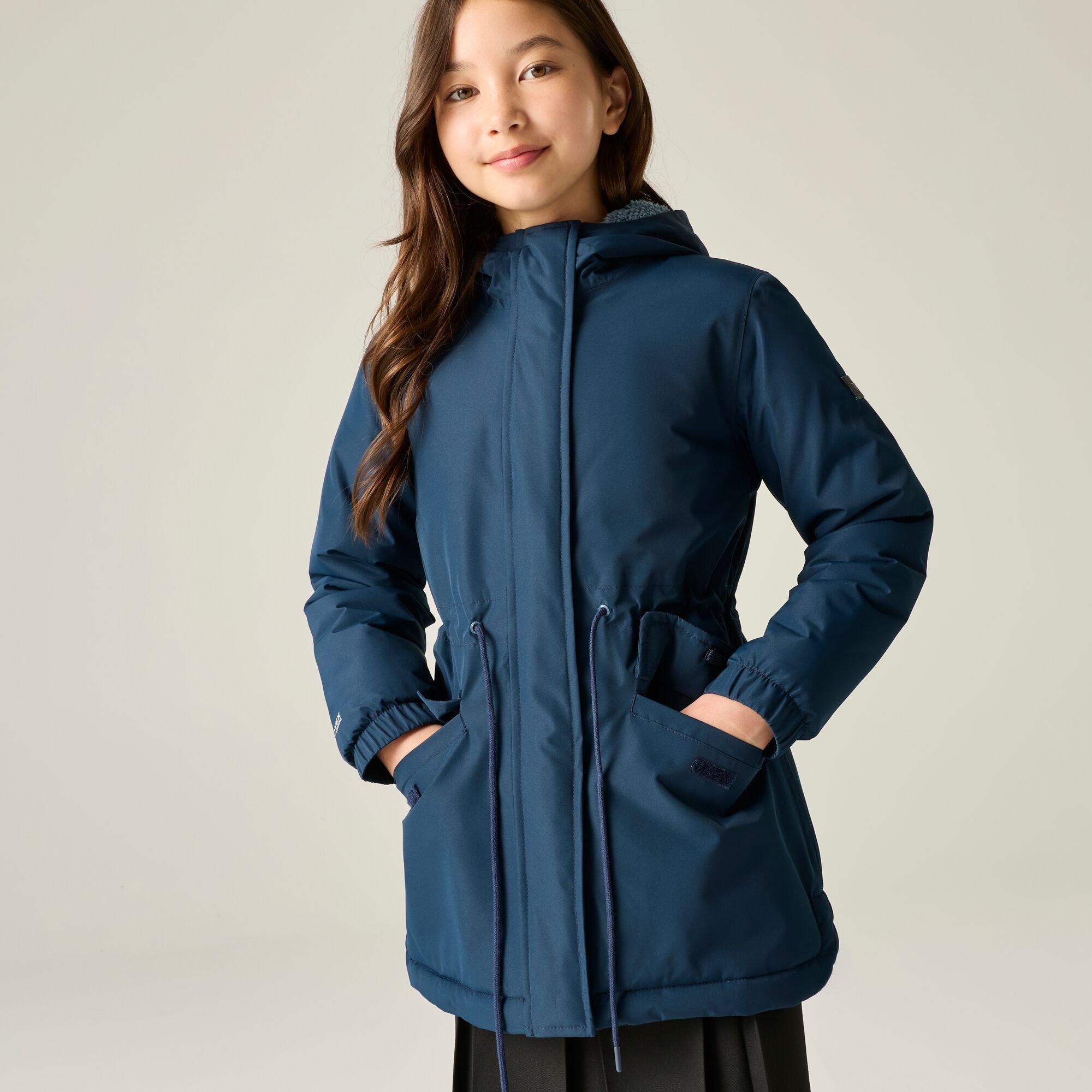 Navy(Dusky Blue - Regatta - Kids Vallina Insulated Waterproof Jacket - 4