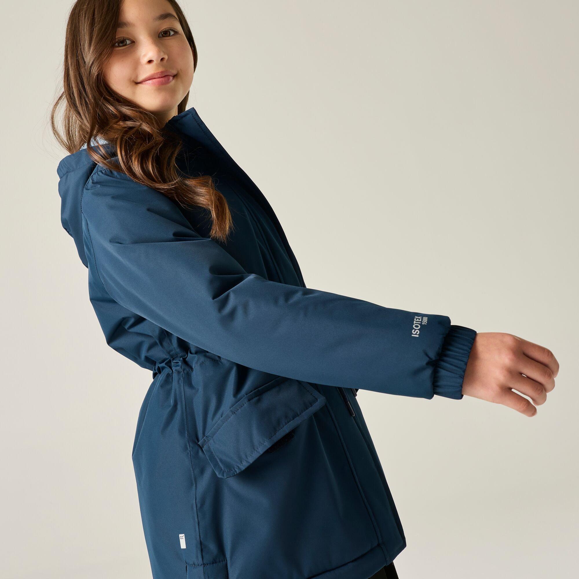 Navy(Dusky Blue - Regatta - Kids Vallina Insulated Waterproof Jacket - 6