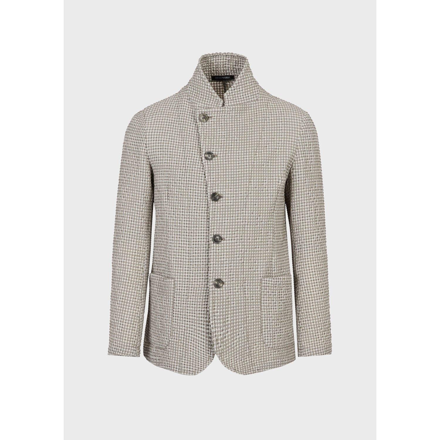 Grey - Emporio Armani - Guru Collar Jacket - 3