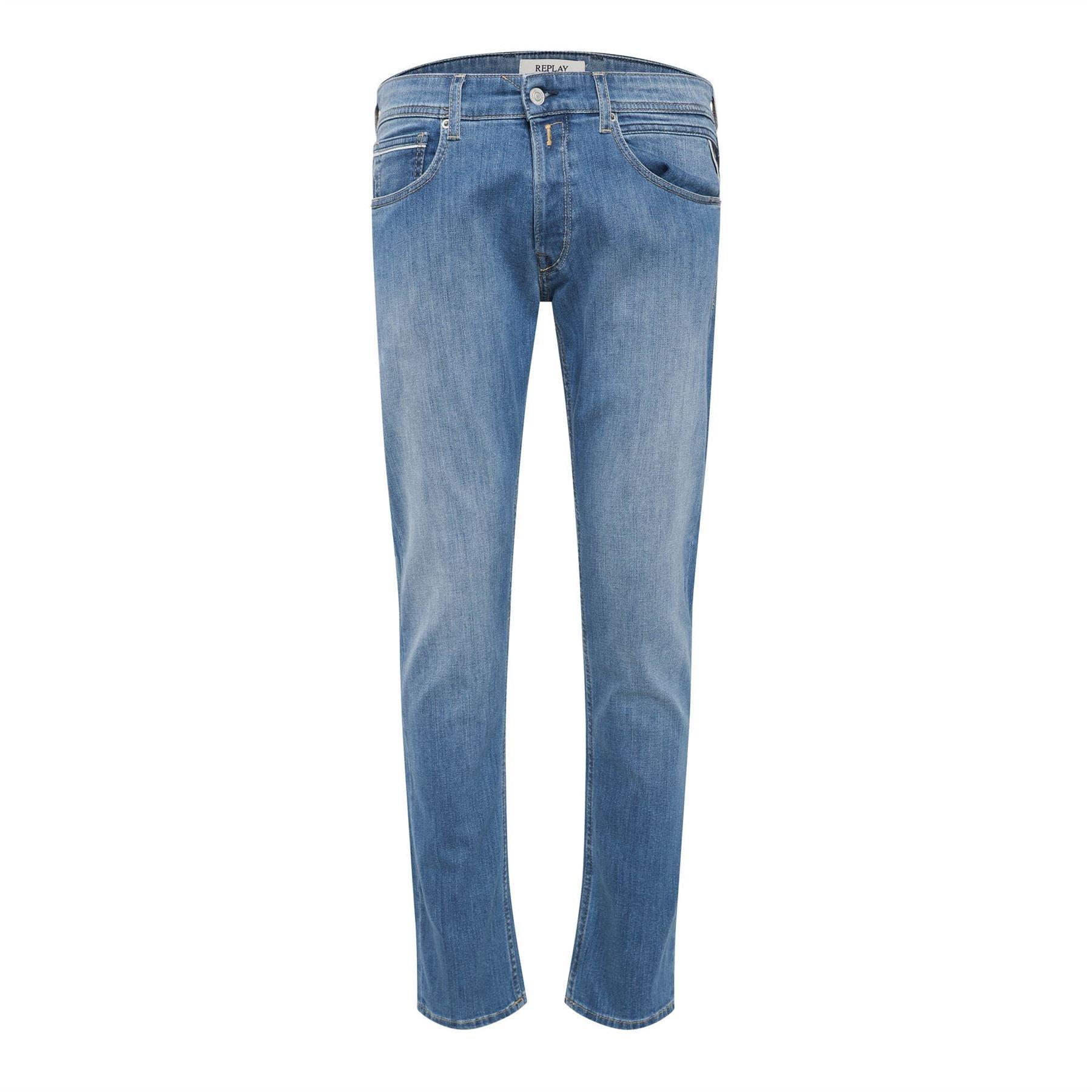 Replay Men's Blue Grover Straight-Fit Jeans - 33R