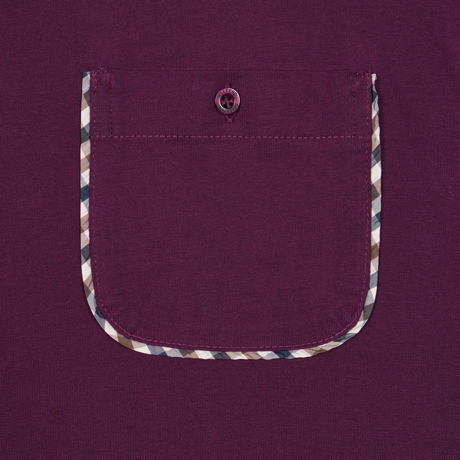 Berry - Weekend Offender - Sutton Check Detail Pocket T-Shirt - 4