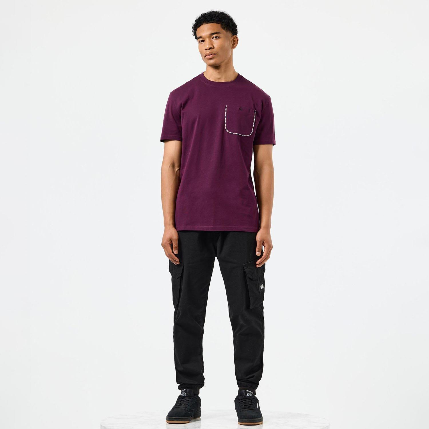 Berry - Weekend Offender - Sutton Check Detail Pocket T-Shirt - 6
