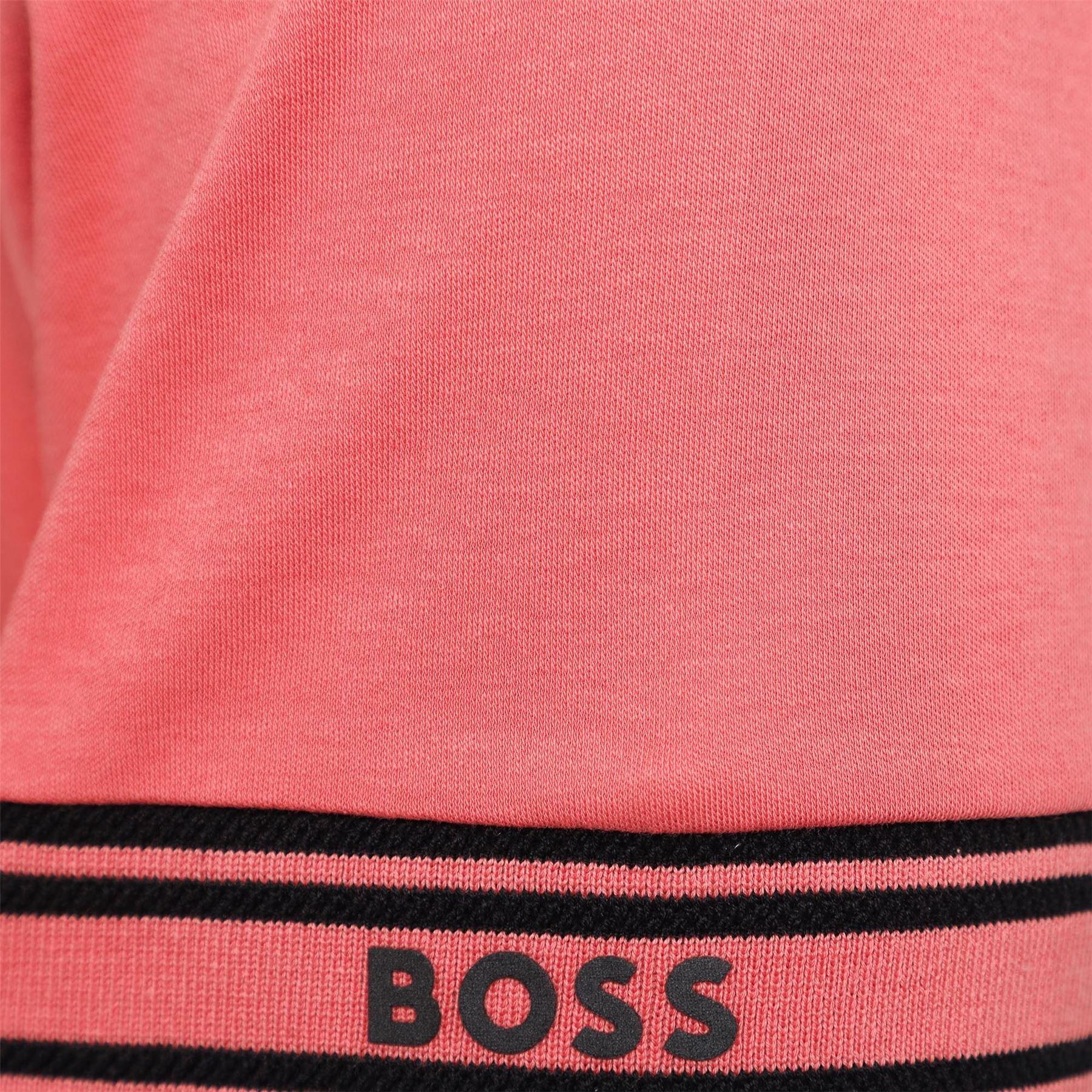 Pink - Boss - Zone Stripe Cuff Polo Shirt - 3