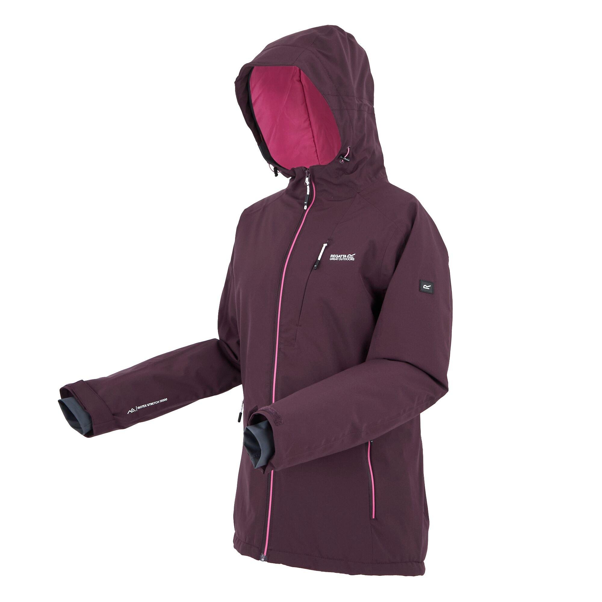 Deep Plum - Regatta - Womens Highton Stretch Padded IV Waterproof Jacket - 12