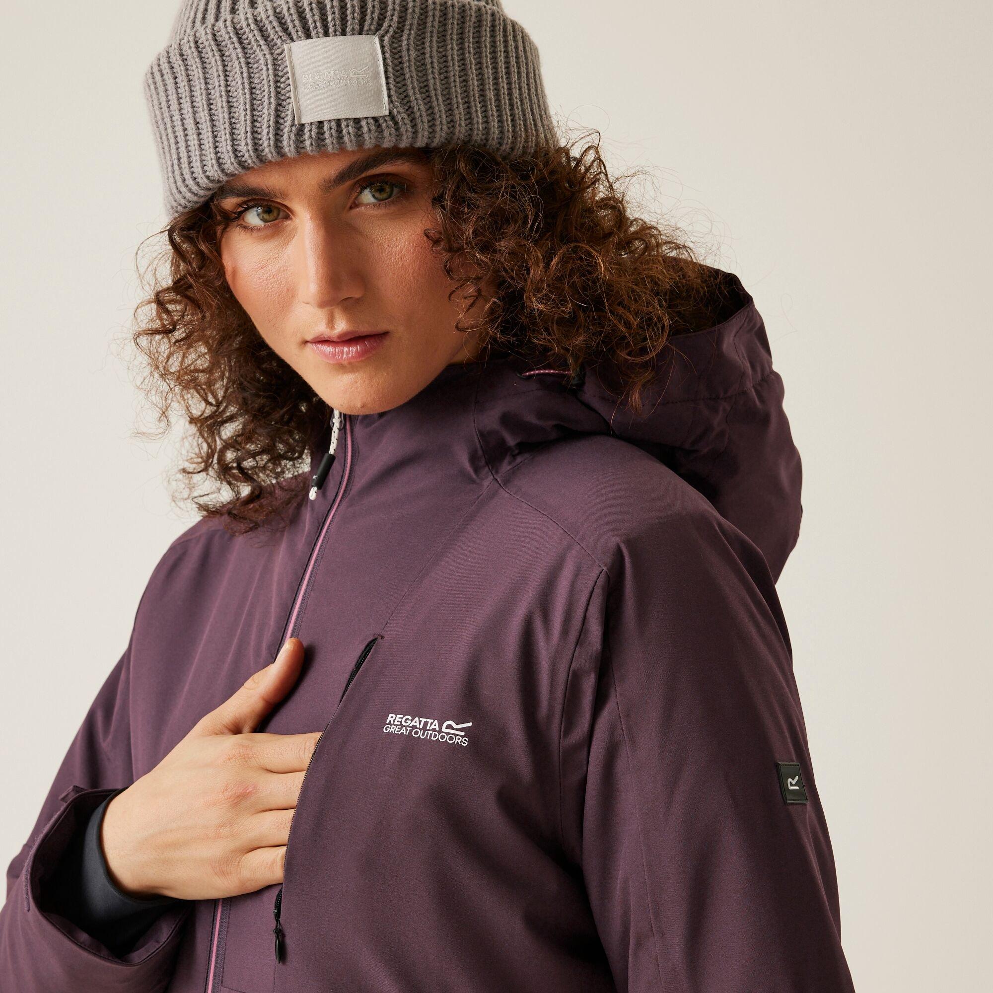 Deep Plum - Regatta - Womens Highton Stretch Padded IV Waterproof Jacket - 5