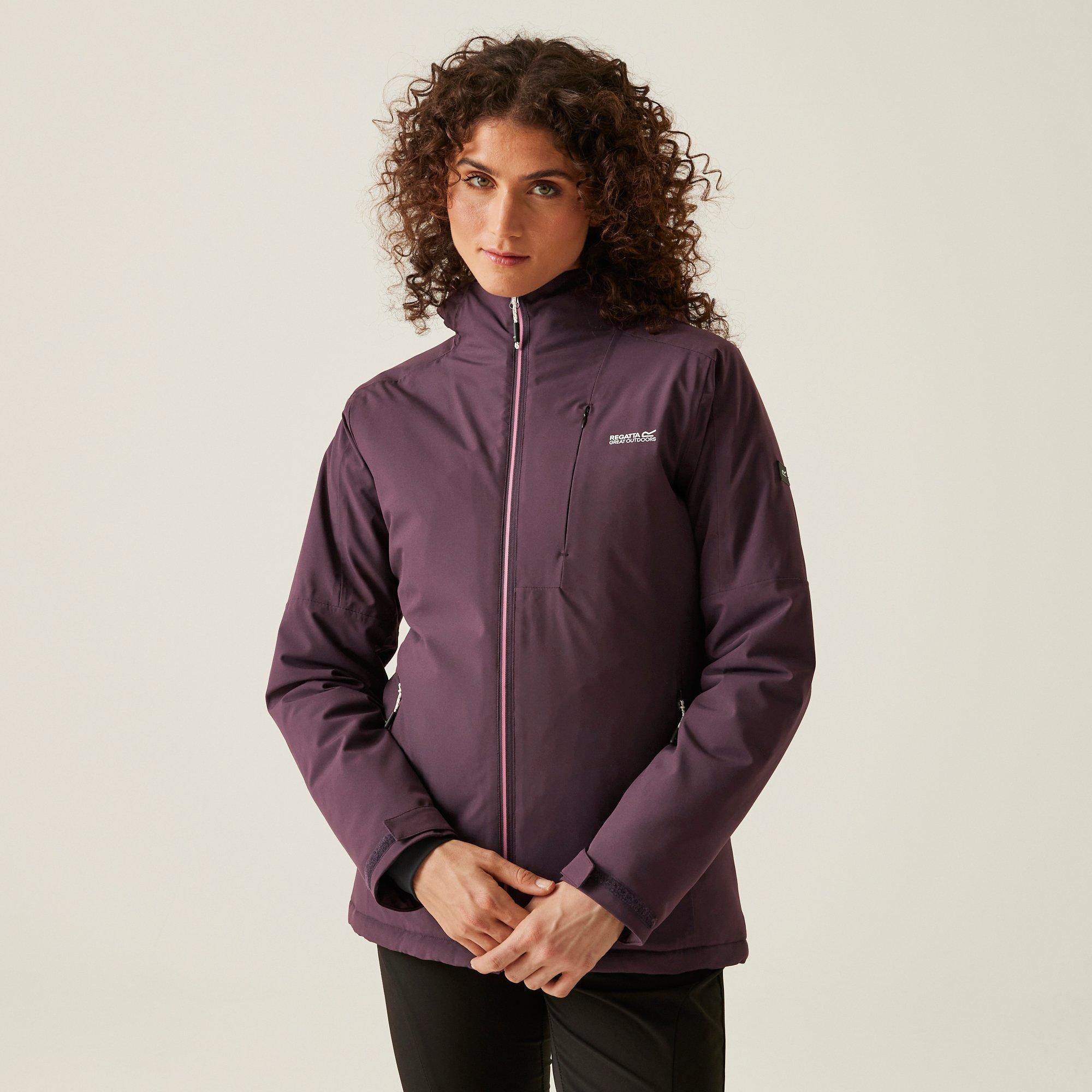 Deep Plum - Regatta - Womens Highton Stretch Padded IV Waterproof Jacket - 8