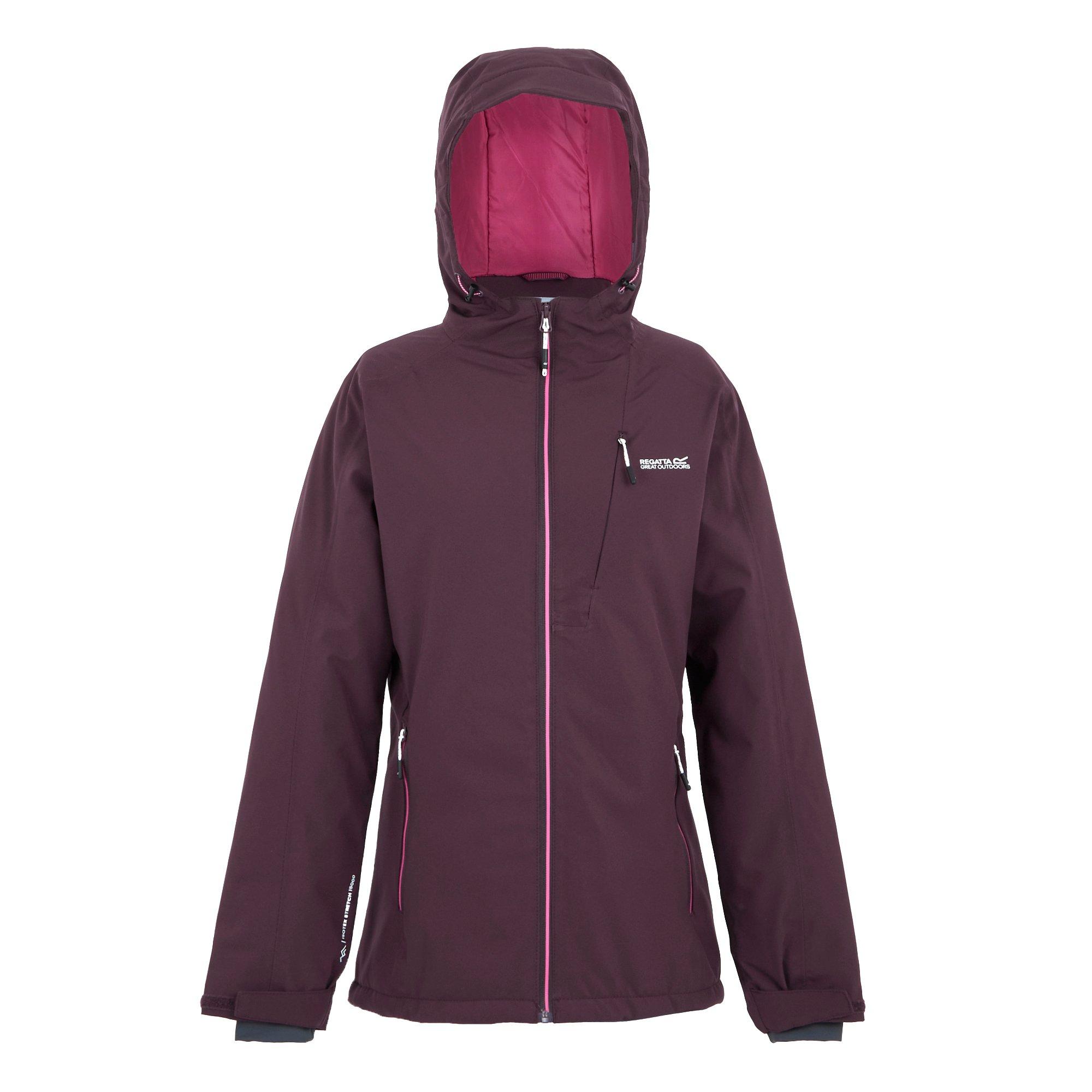 Deep Plum - Regatta - Womens Highton Stretch Padded IV Waterproof Jacket - 10