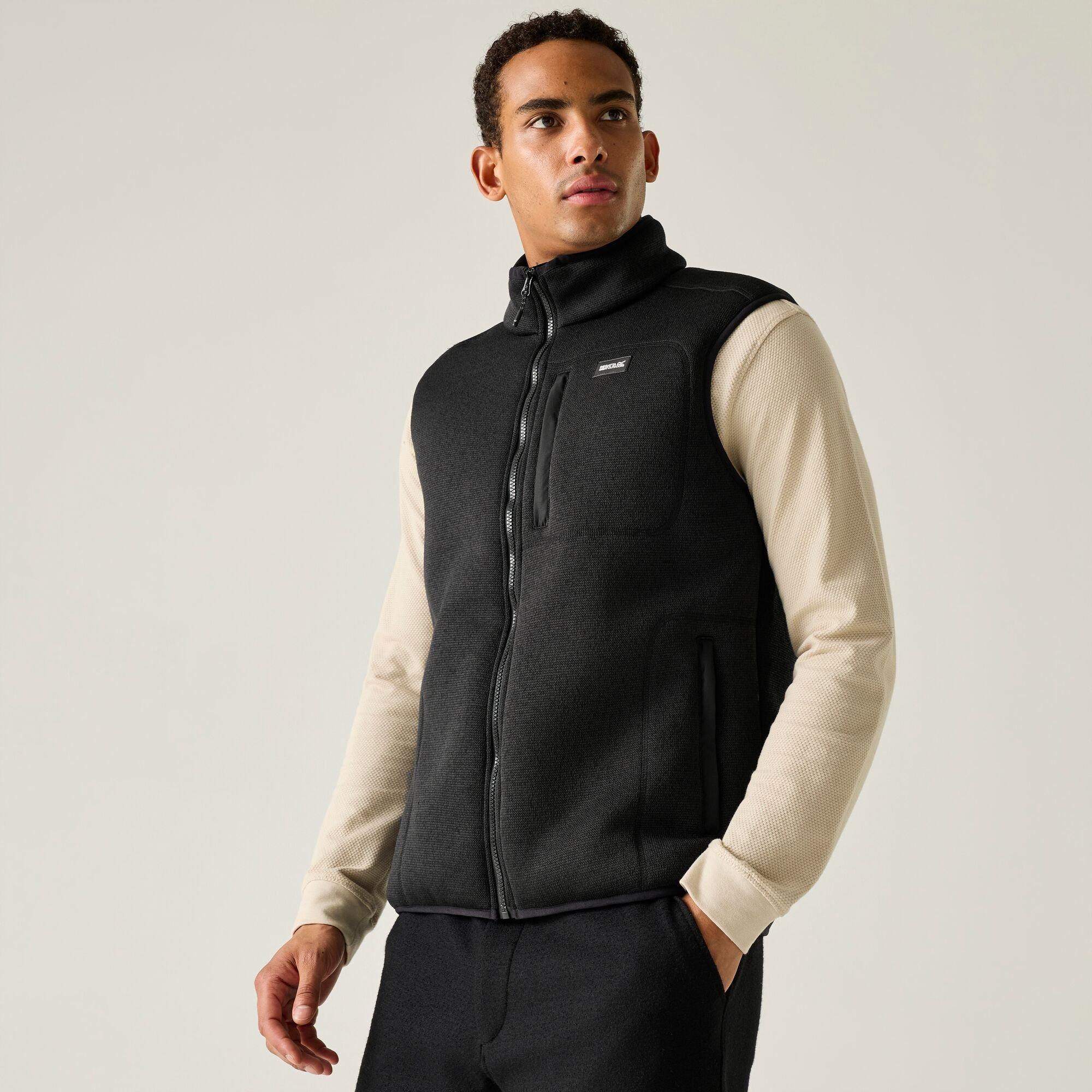 Black - Regatta - Mens Barlee Fleece Bodywarmer - 1