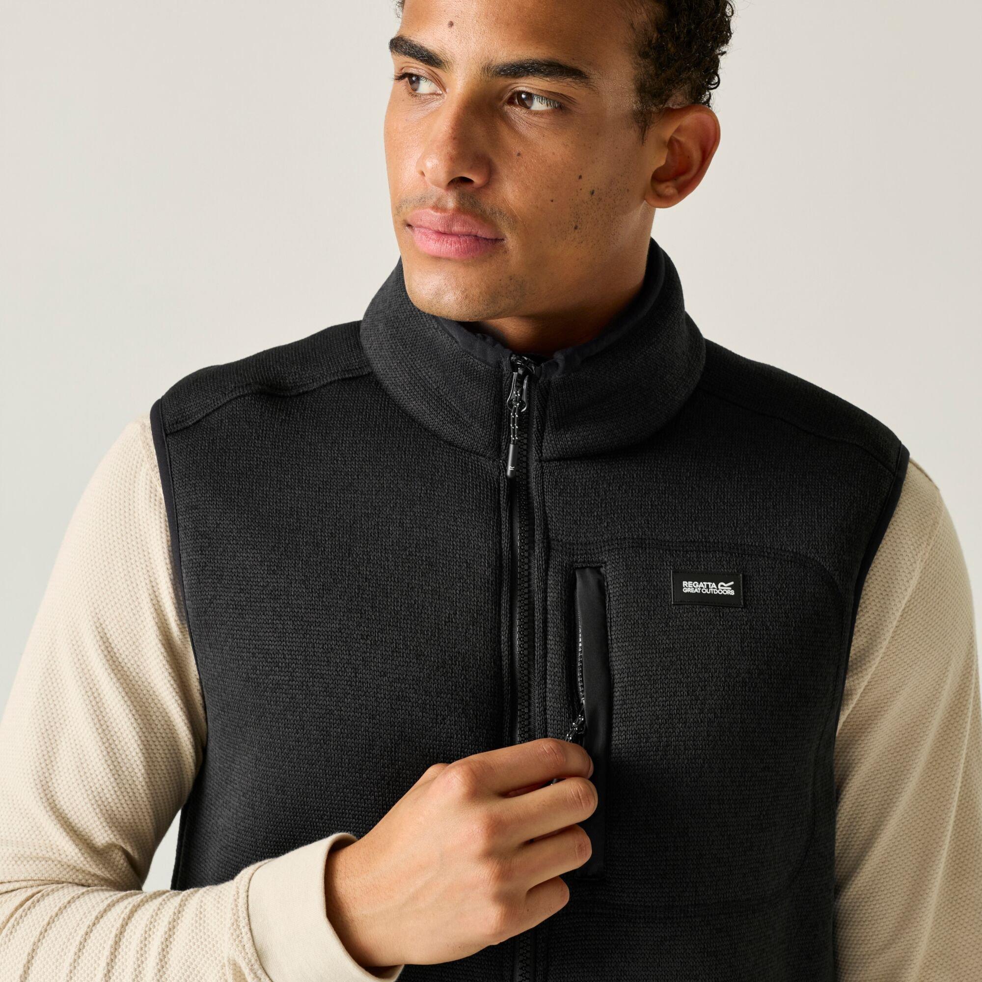 Black - Regatta - Mens Barlee Fleece Bodywarmer - 5